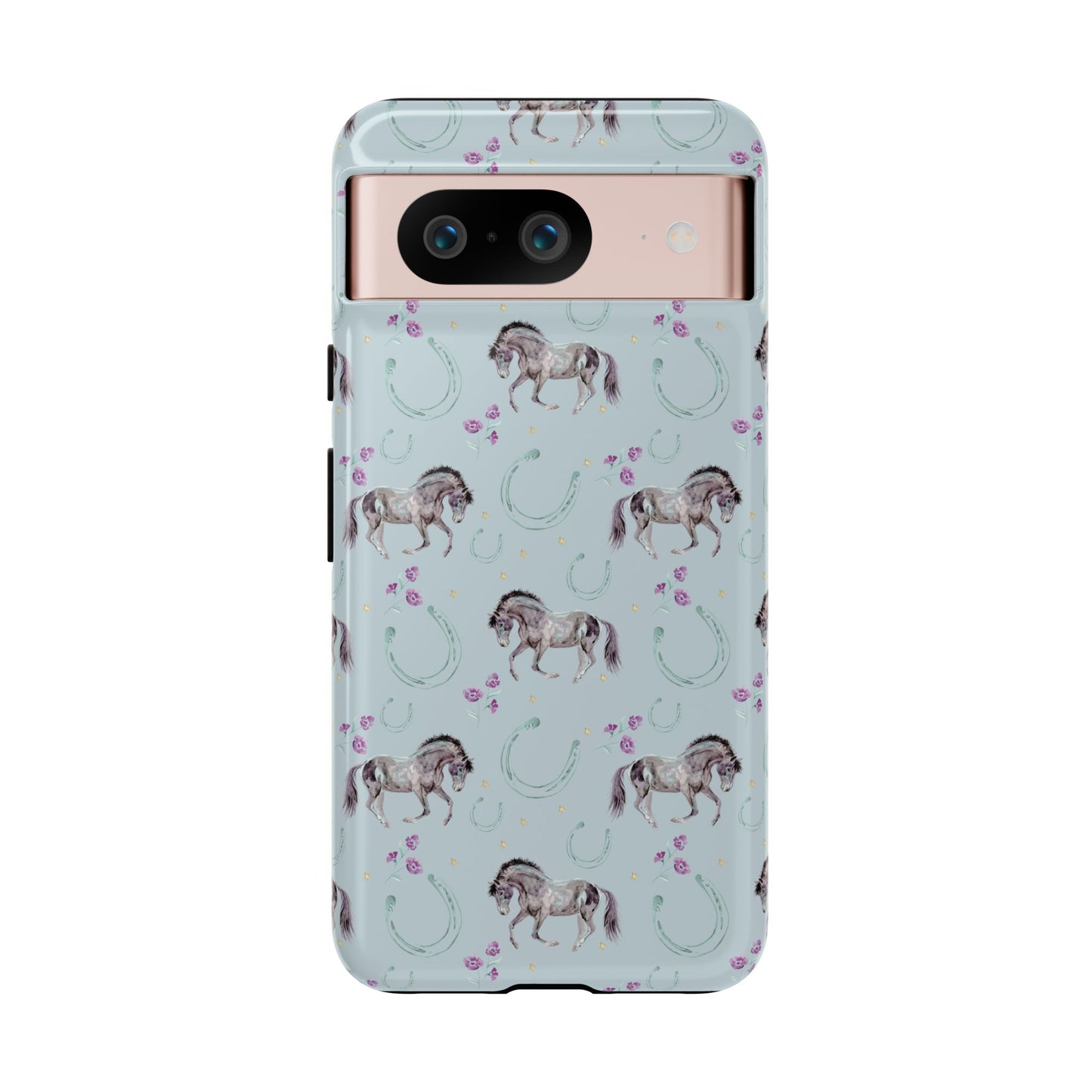 Luck Mustang Tough Phone Case - Light Blue