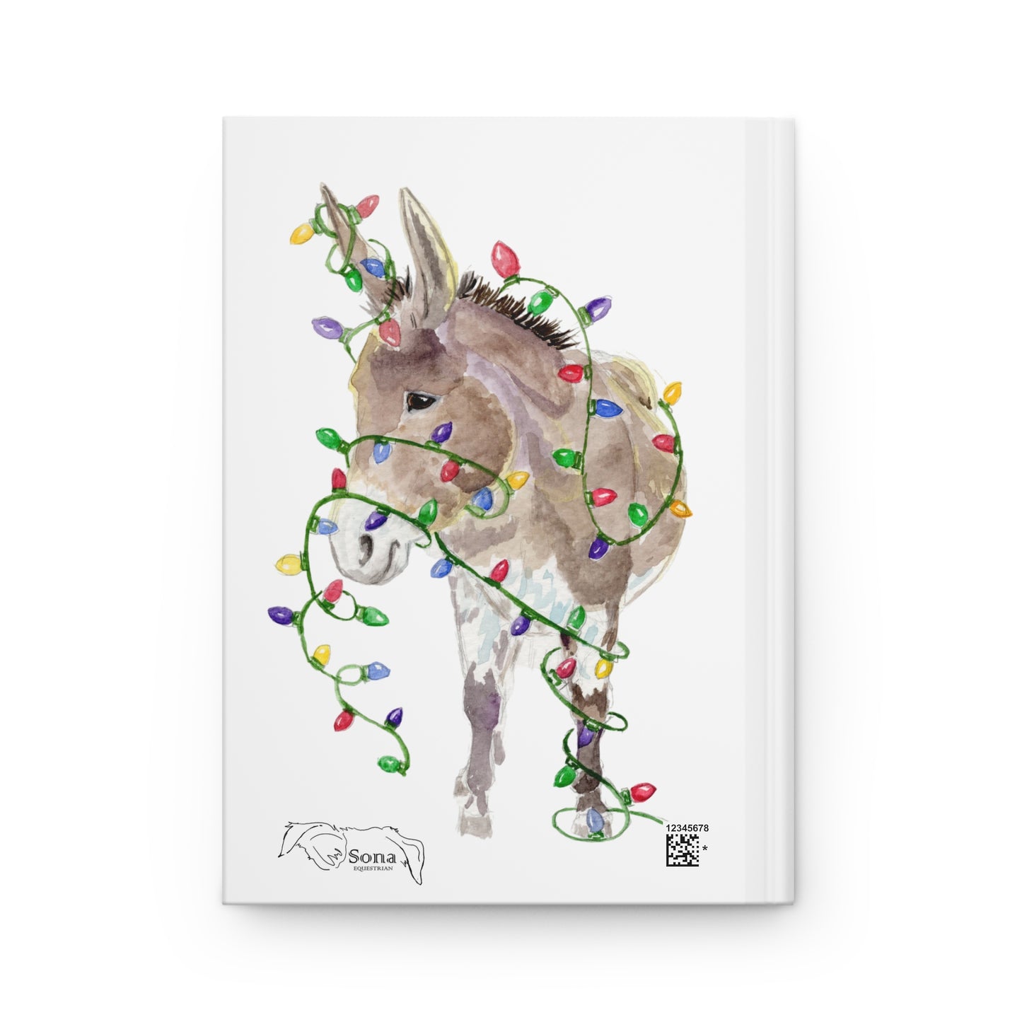 You Light Up My Christmas — Donkey Watercolor Journal