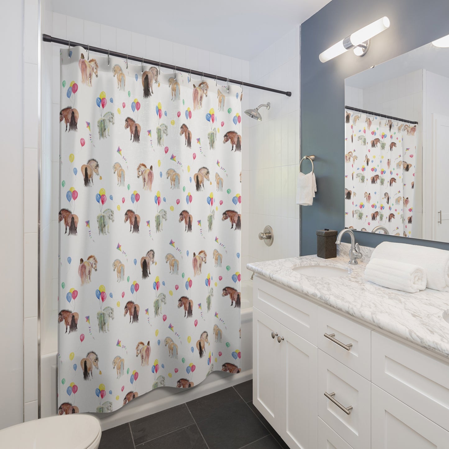 Adorable Ponies Shower Curtain