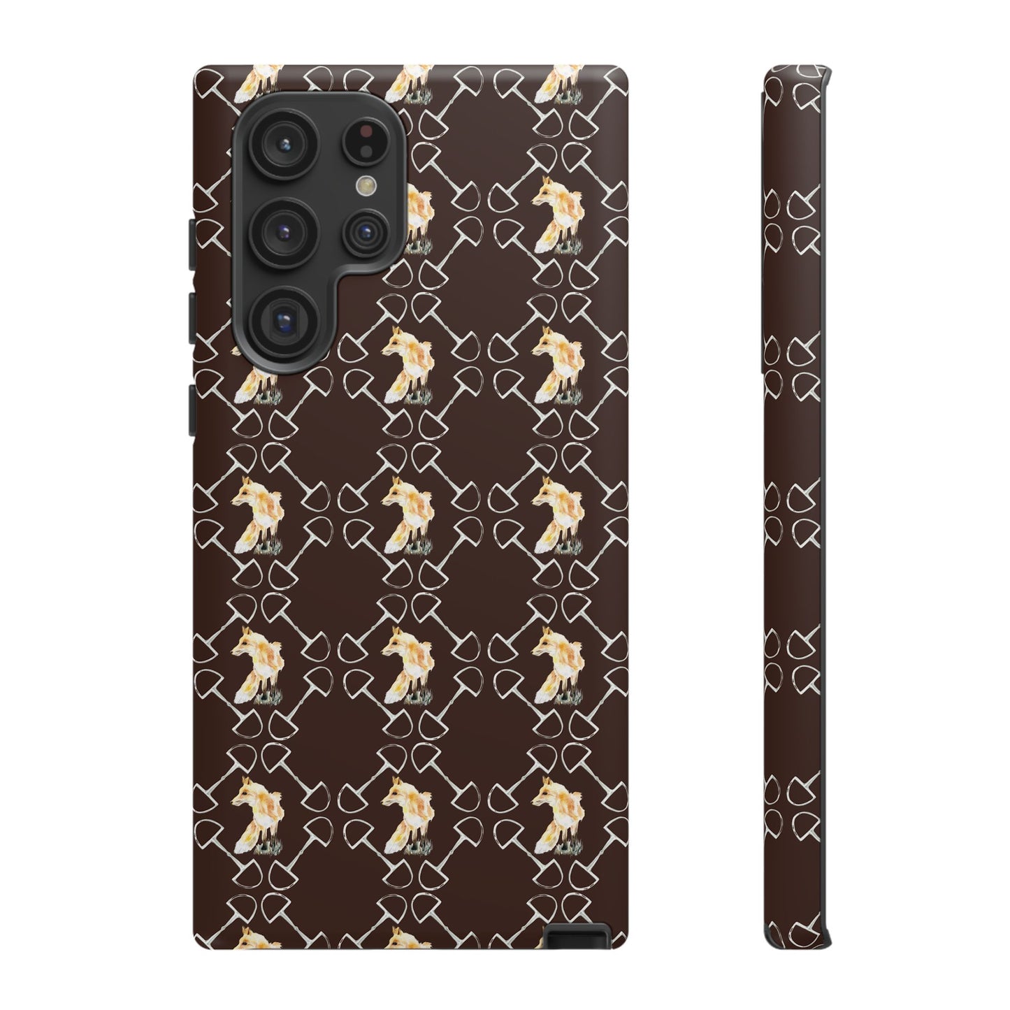 Spring Foxes and Bits in Hazelnut Tough Phone Case