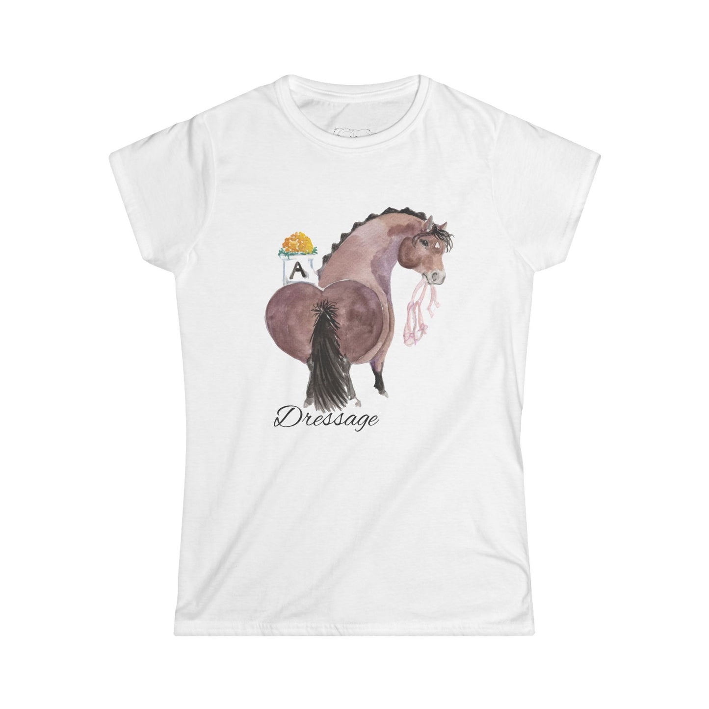 Women's Softstyle Tee- Adorable little Dressage