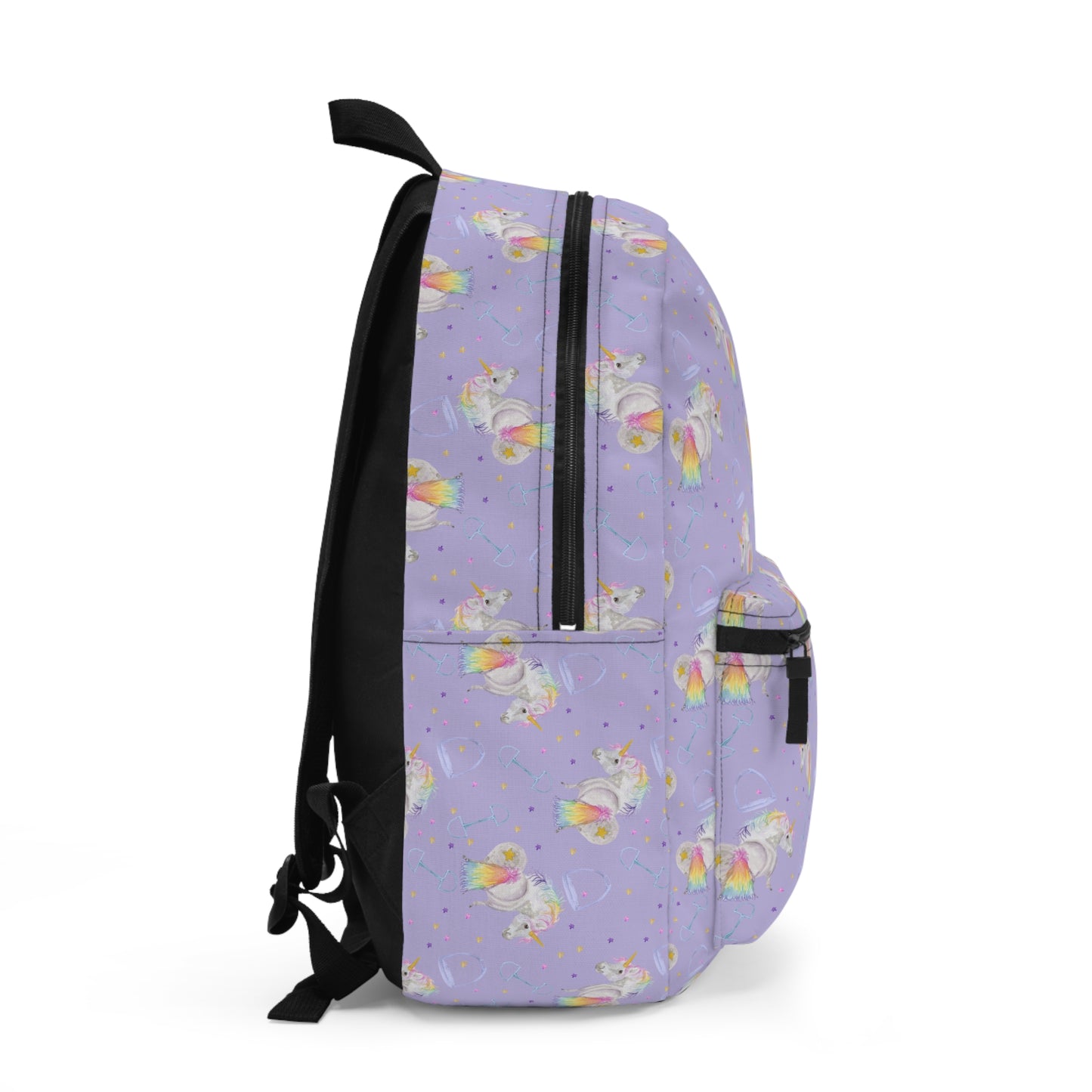 Adorable Little Unicorn Rainbow Ponies in Lavender Backpack