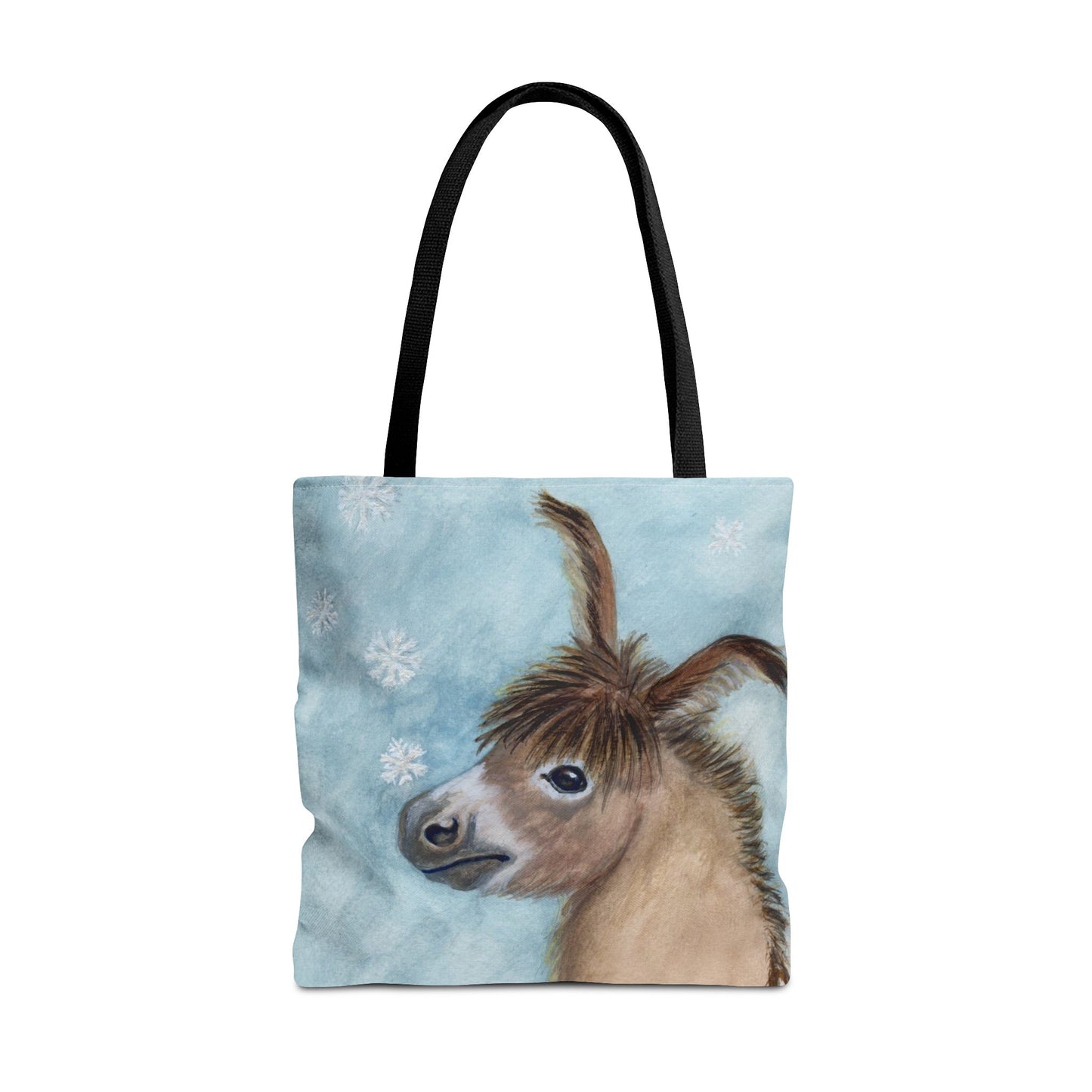 Snow flake donkey joy Tote Bag - Whimsical Equestrian Design