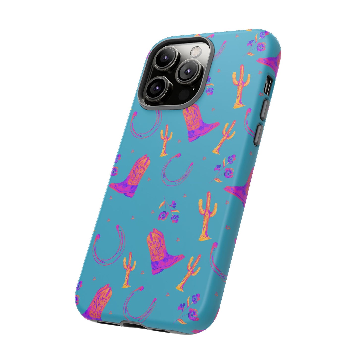 Lucky Boots in Teal Tough Phone Case