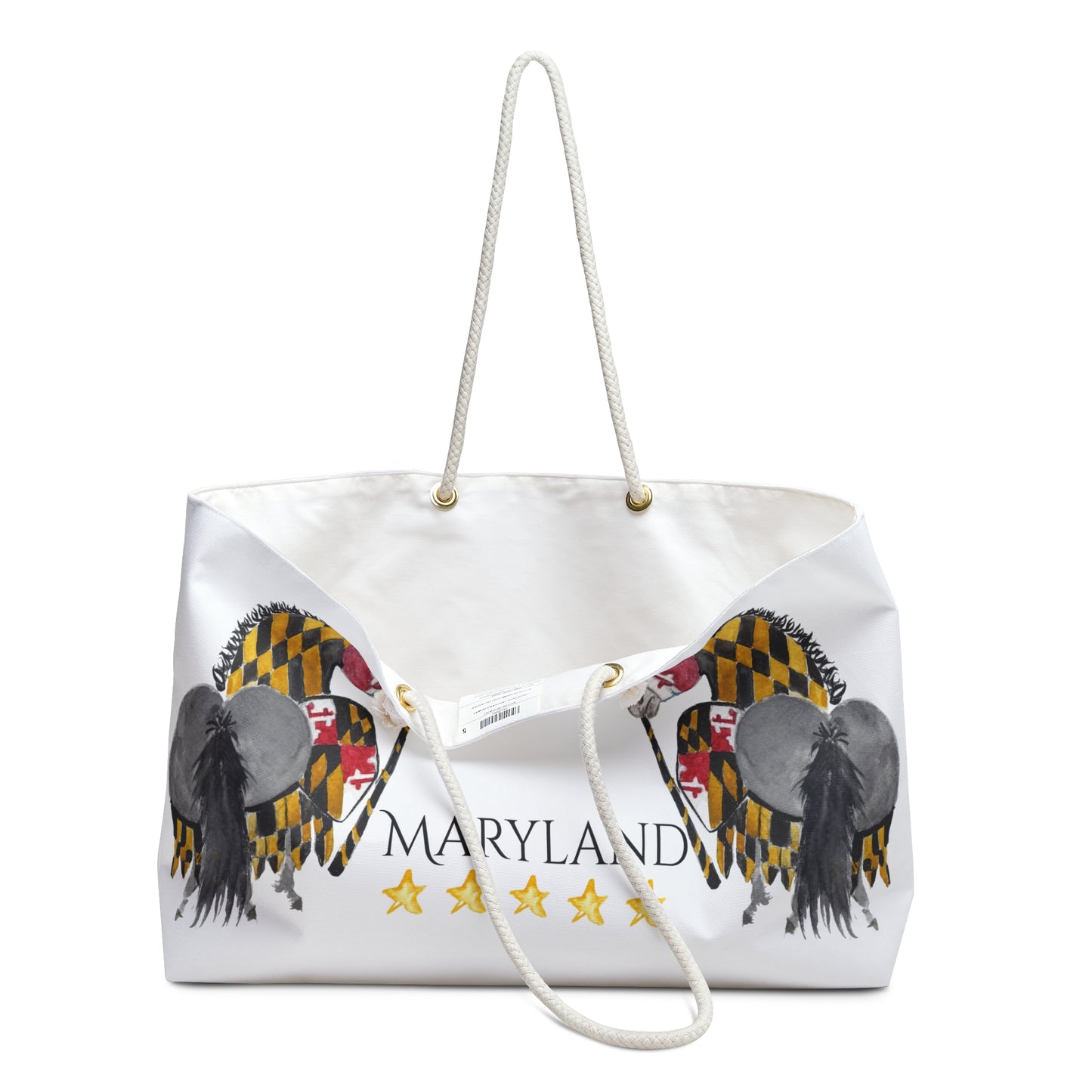 Equestrian Weekender Bag -Adorable little Maryland 5 star" - Stylish Travel Tote for Horse Lovers