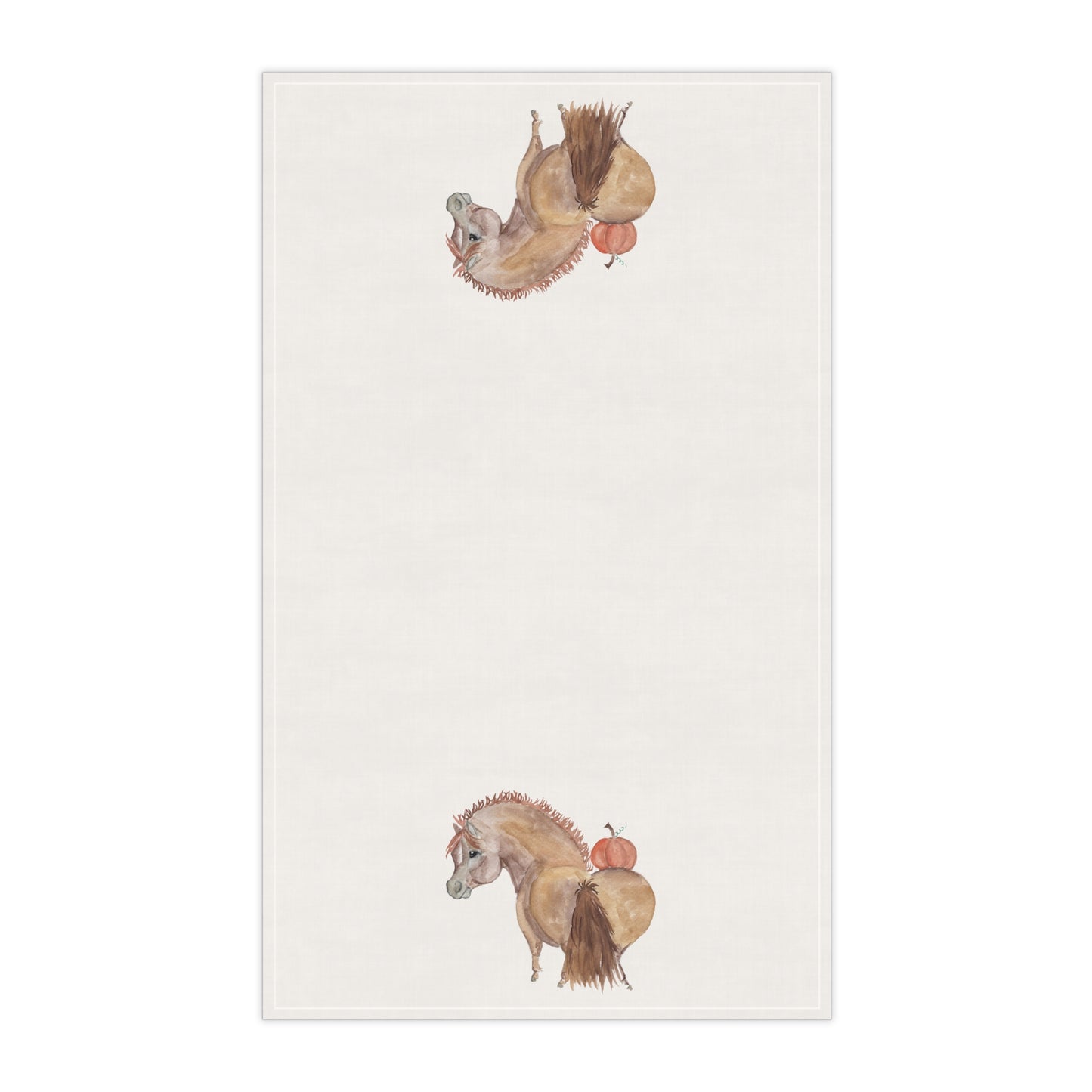 Adorable Pumpkin Spice Pony Tea Towels (cotton)