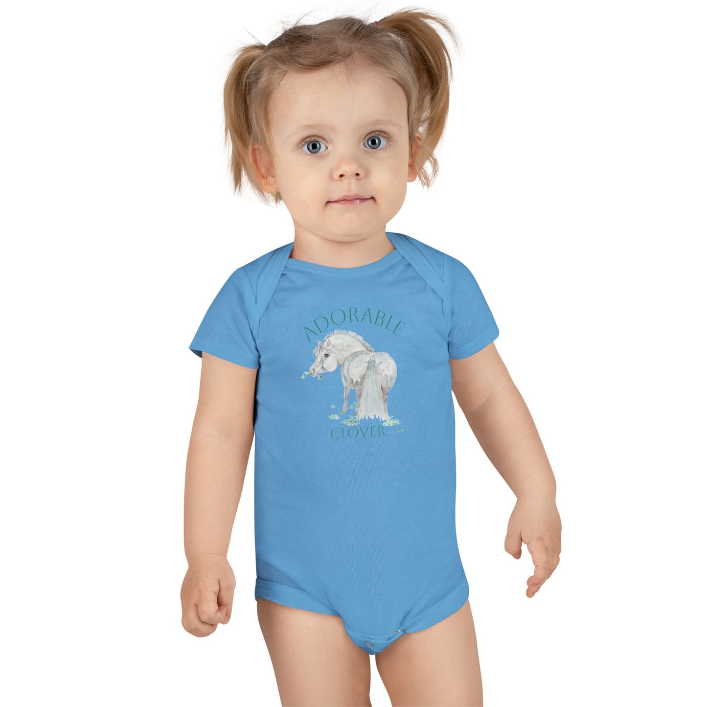 Baby Onesie with Adorable Miss Clover - Cute Pony Infant Bodysuit