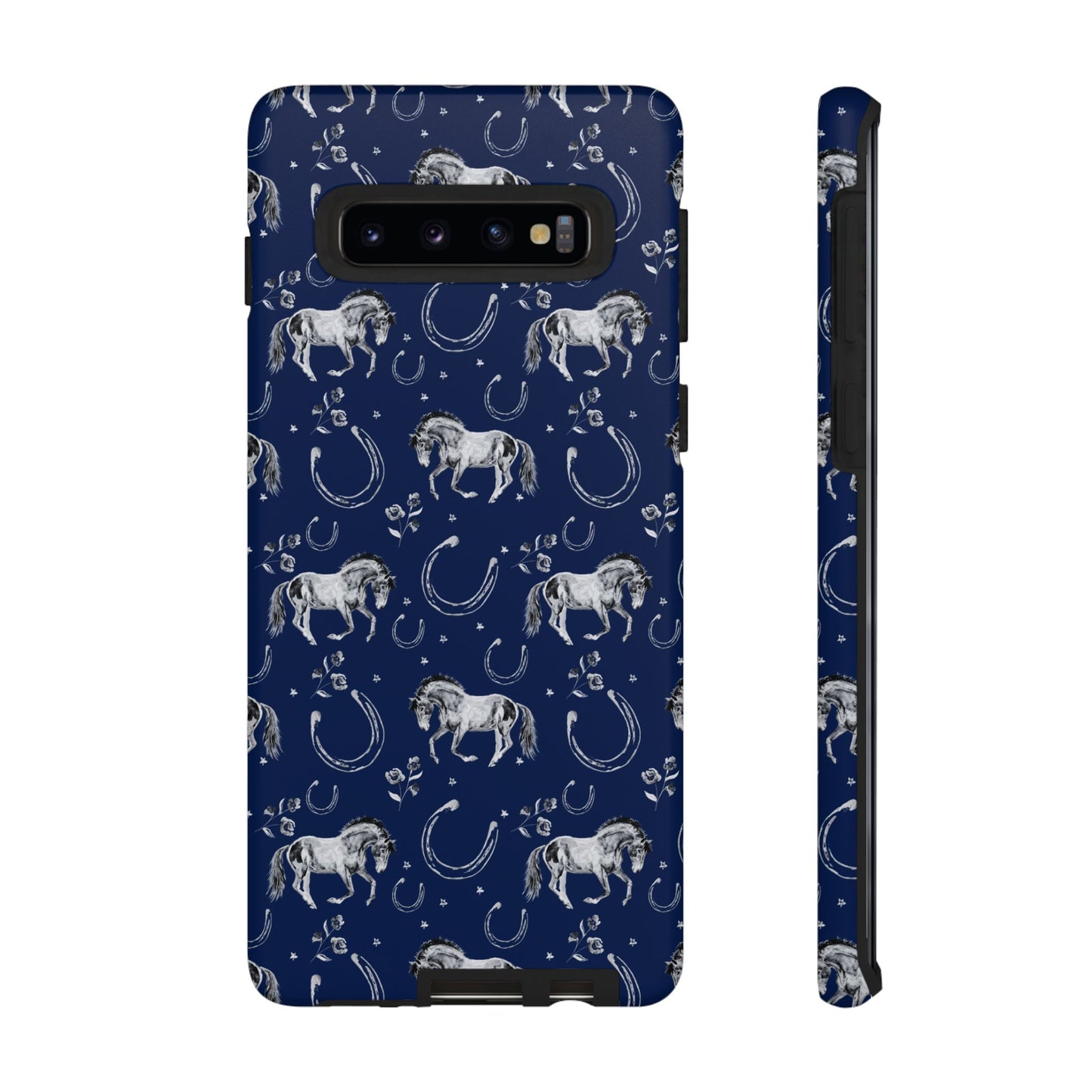 Lucky Mustang Tough Phone Case in Navy