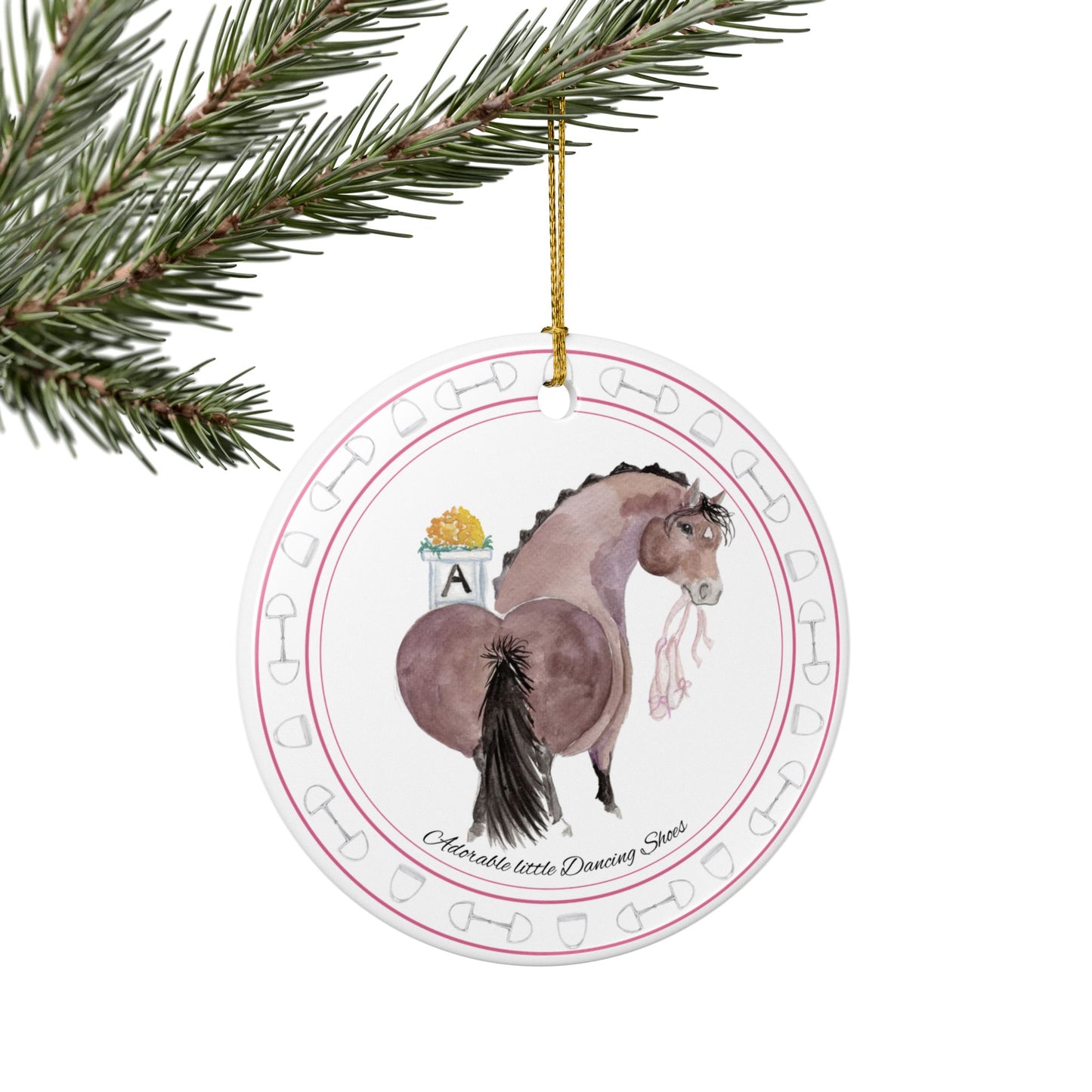 Adorable Little Dancing Shoes Ceramic Ornaments, Custom Holiday Decor, 2-Sided Christmas Ornament, Unique Gift, Home Decoration, Keepsake