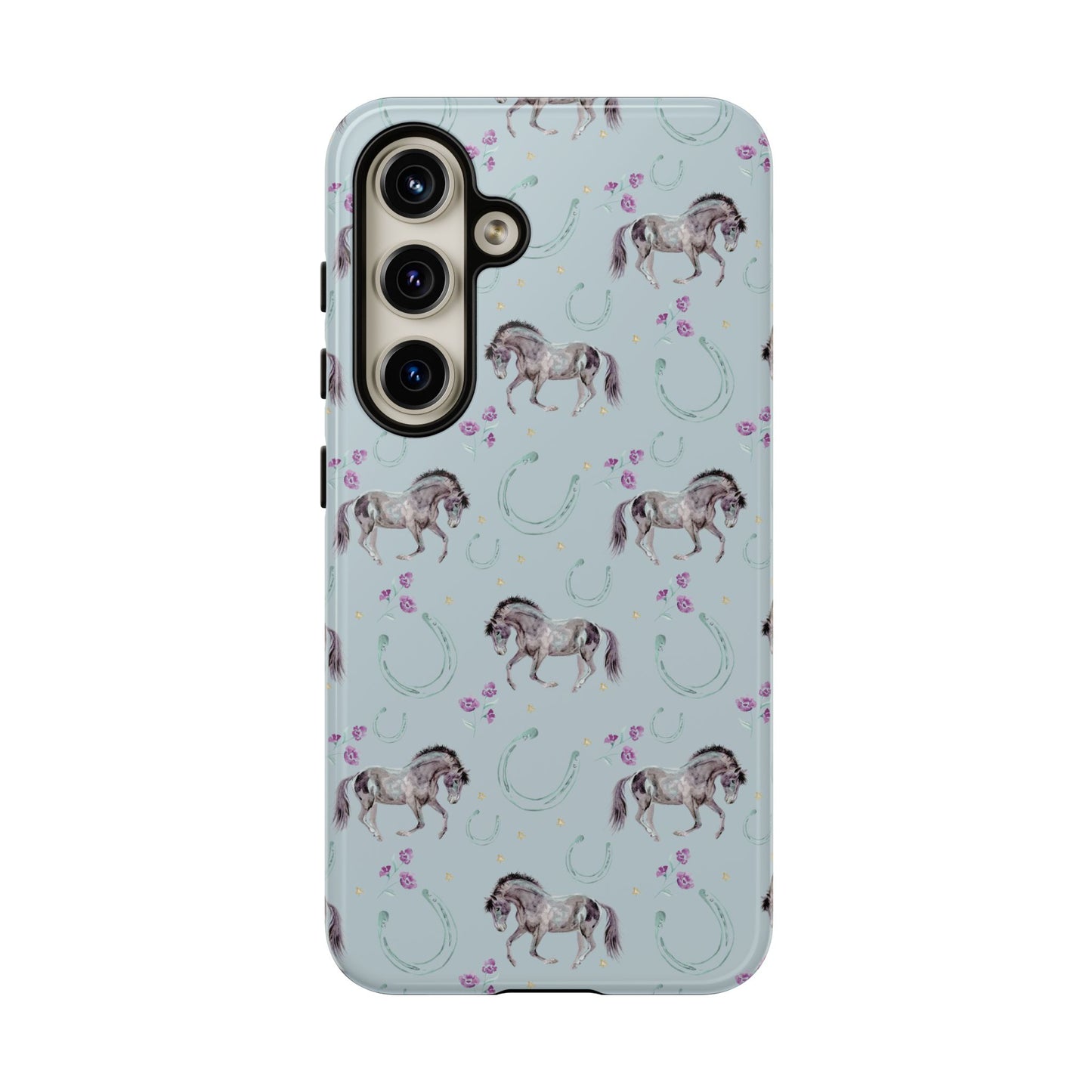 Luck Mustang Tough Phone Case - Light Blue