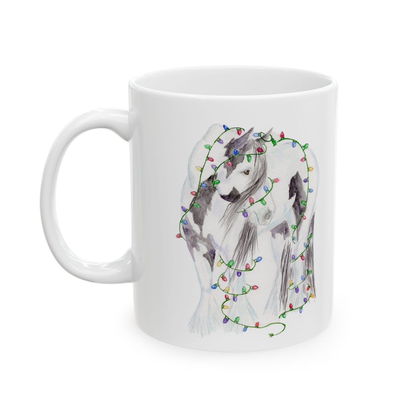 Gypsy Vanner Christmas Lights Mug