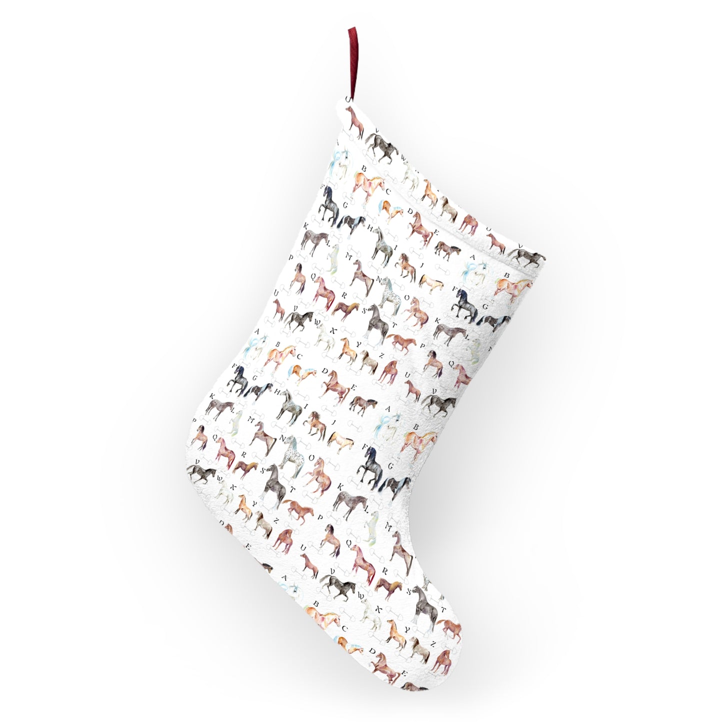 ABC horse Breeds Christmas Stockings