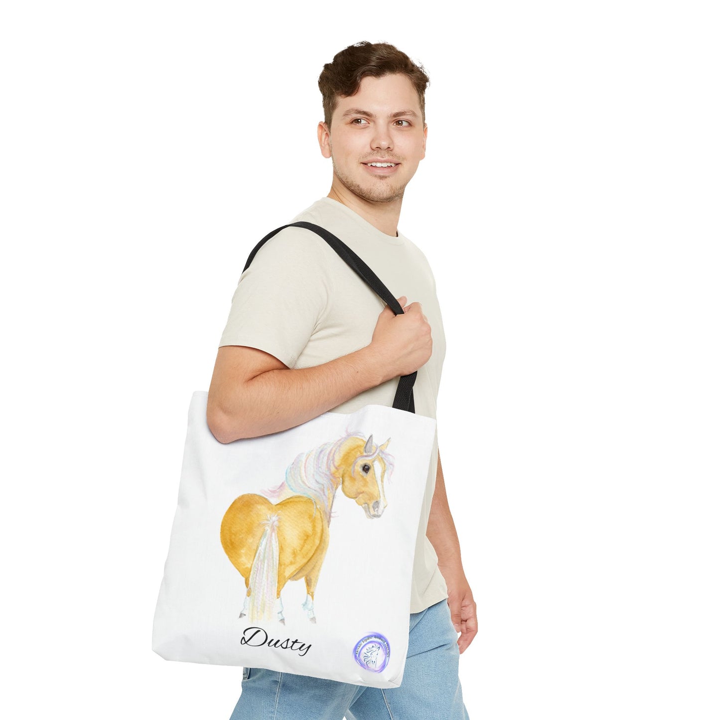 Adorable little Dusty Tote Bag - Whimsical Equestrian Design