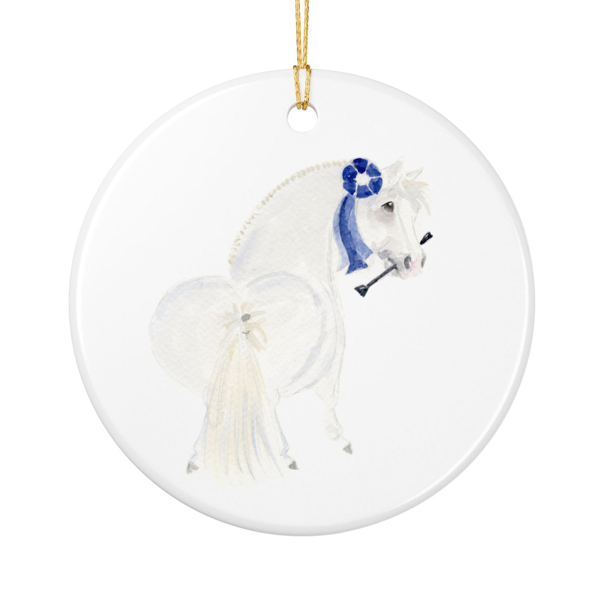 Northwinds Ceramic Ornament — Cute Black Pony Holiday Decoration
