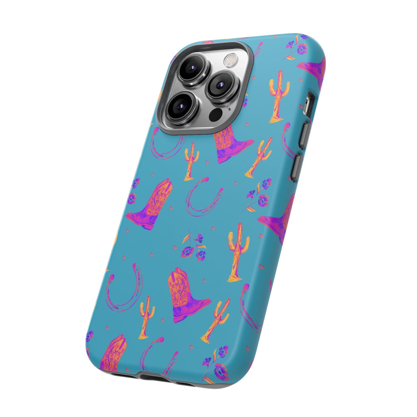 Lucky Boots in Teal Tough Phone Case