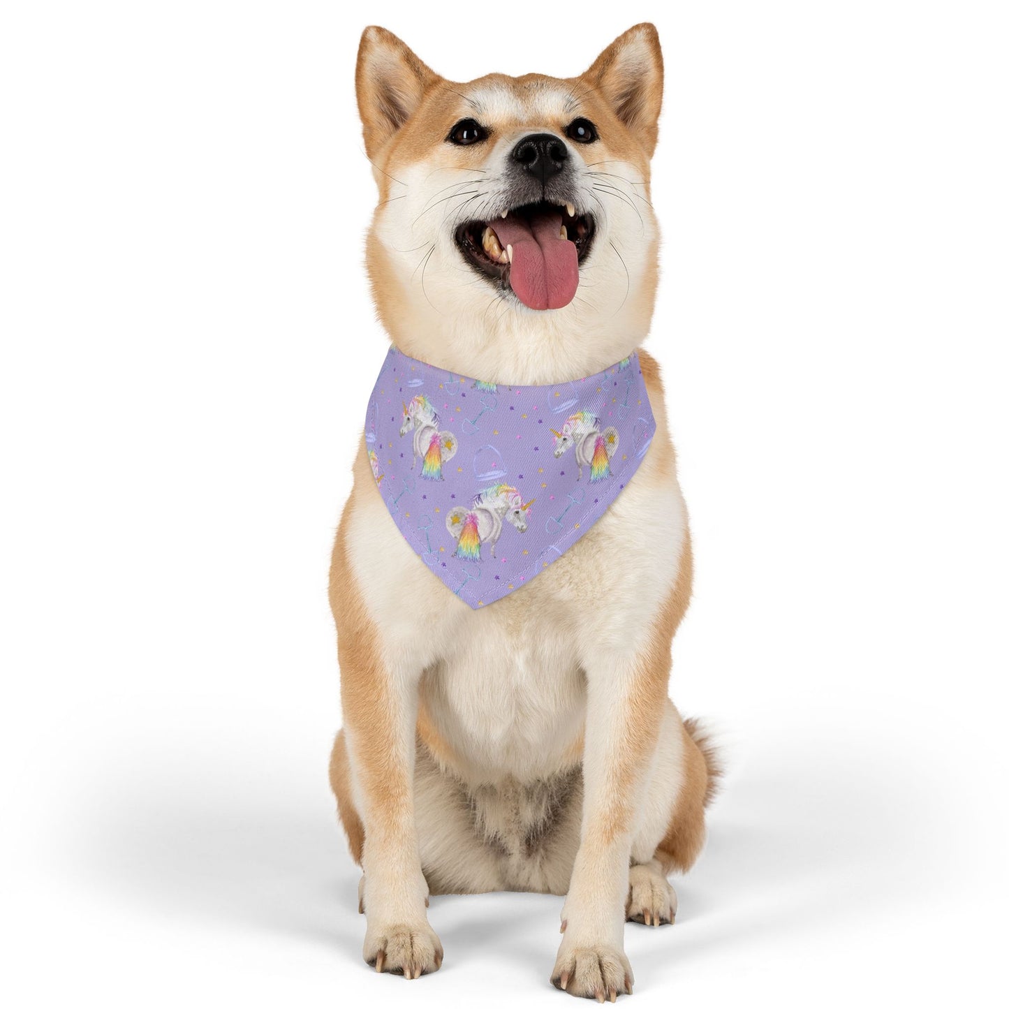 Adorable pony Unicorn print Pet Bandana Collar