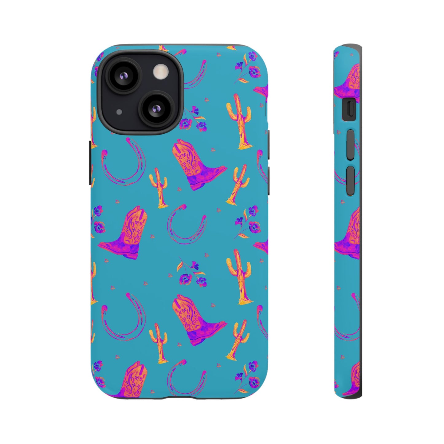 Lucky Boots in Teal Tough Phone Case