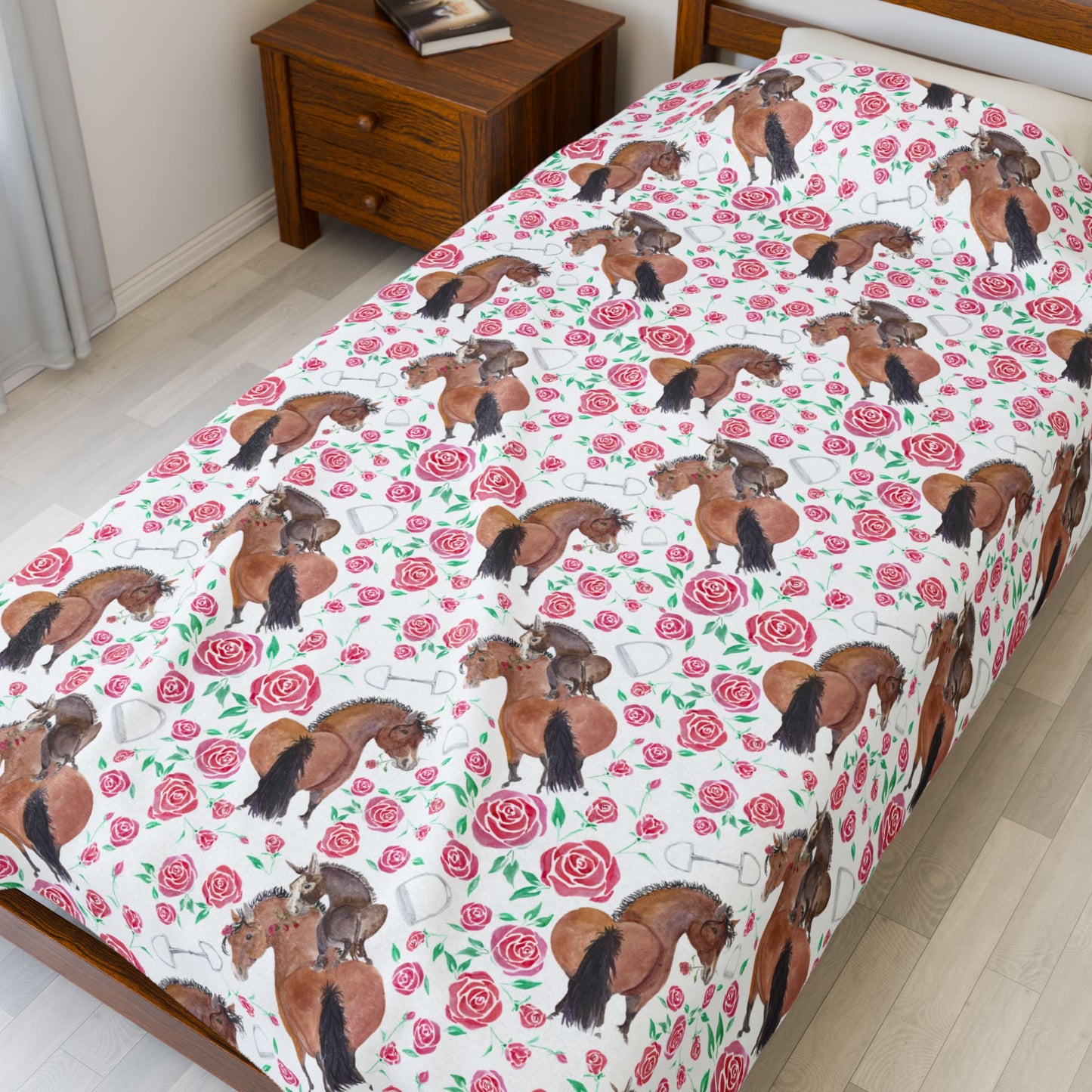 Plush Blanket Adorable Little Rose and Rico