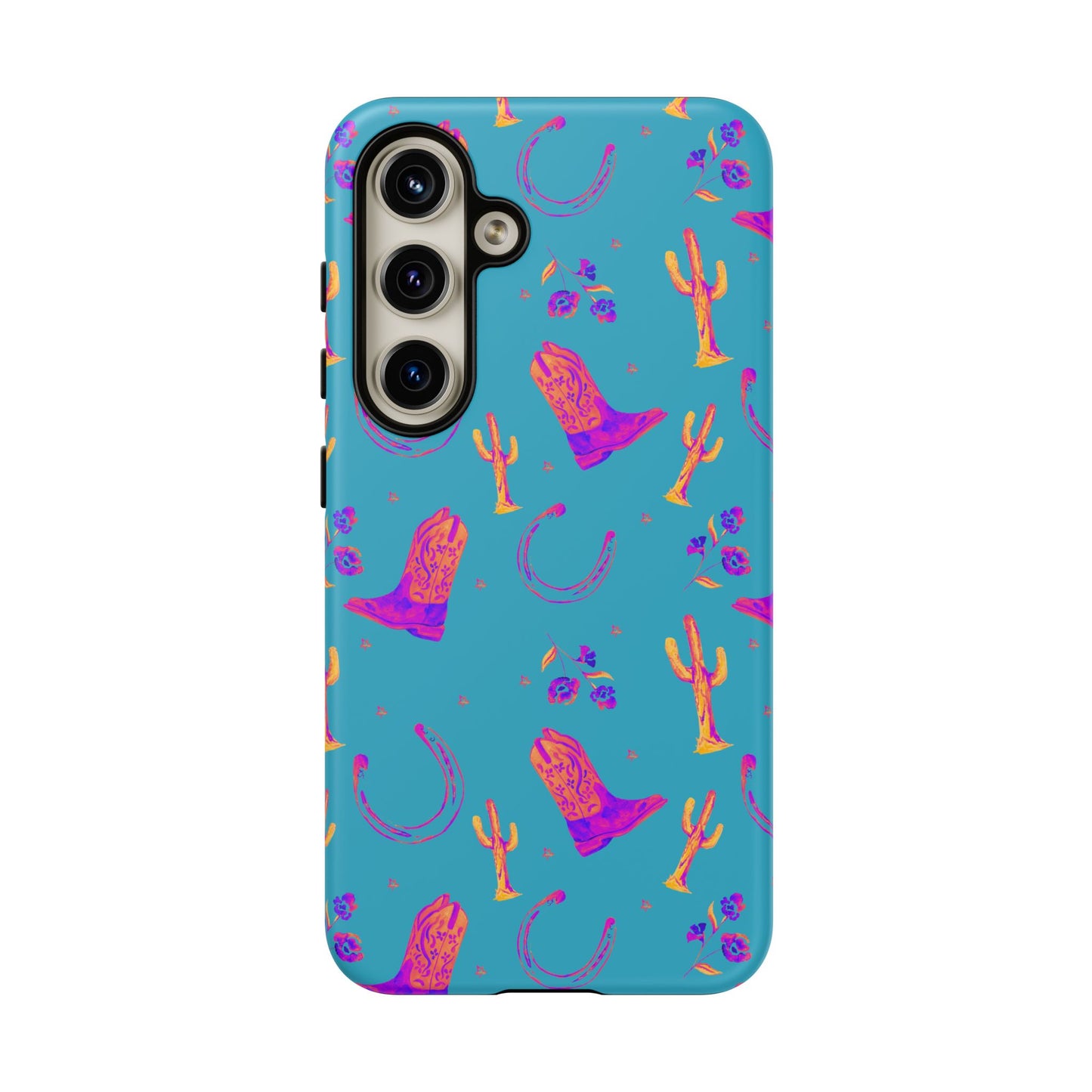 Lucky Boots in Teal Tough Phone Case