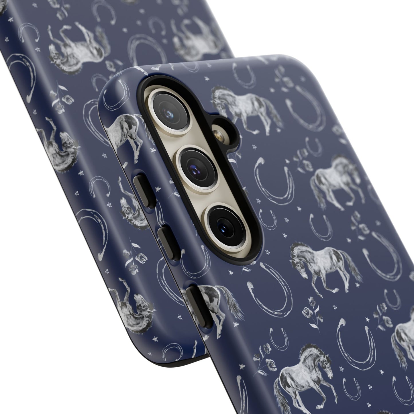 Lucky Mustang Tough Phone Case in Navy