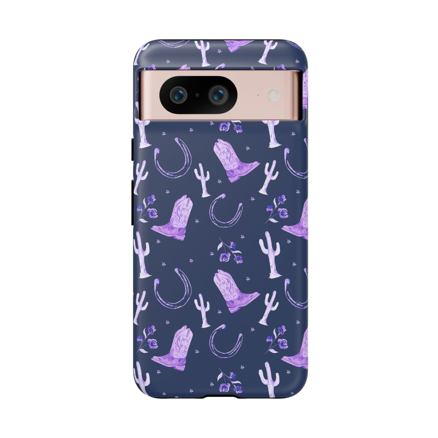 Lucky Boots in Navy and Lavender Tough Phone Case