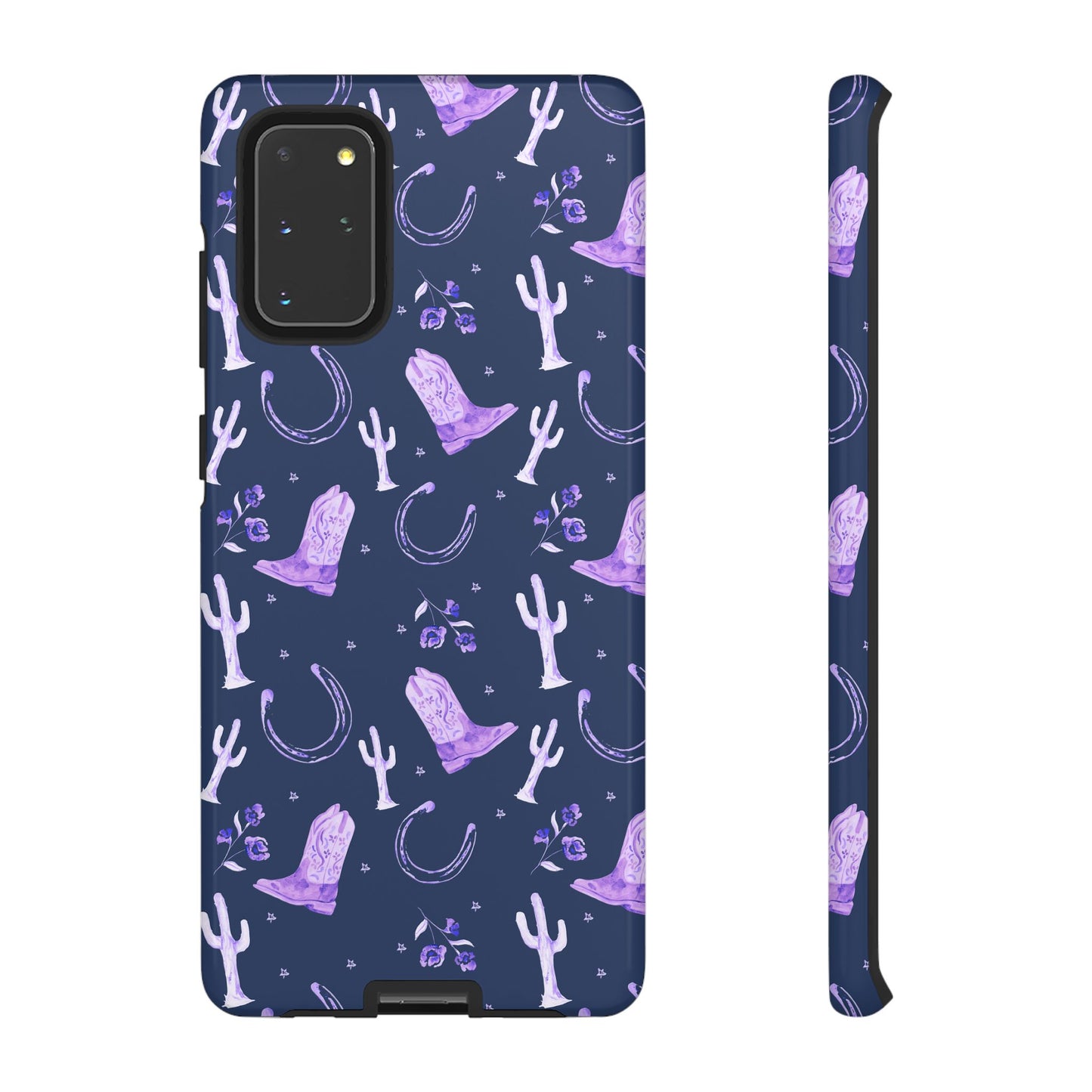 Lucky Boots in Navy and Lavender Tough Phone Case