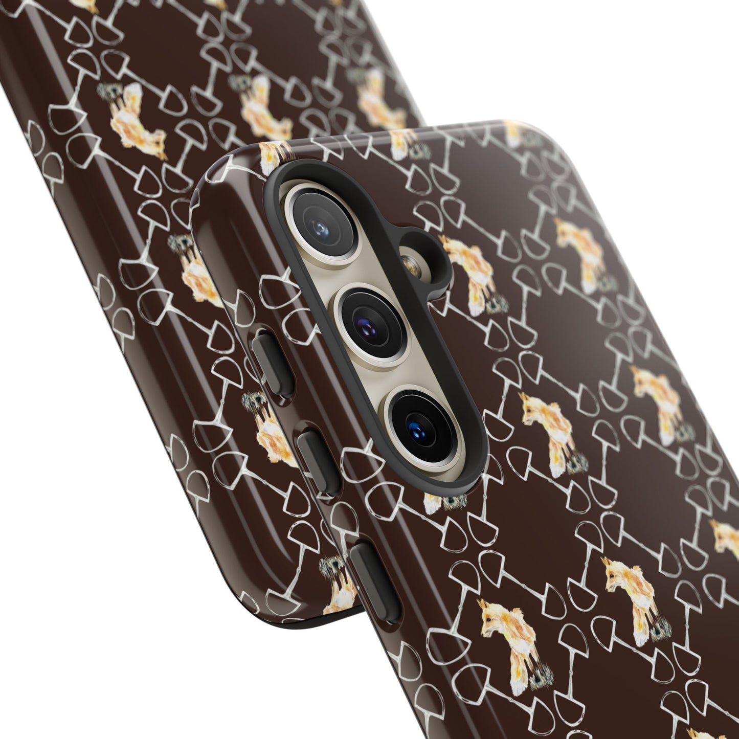 Spring Foxes and Bits in Hazelnut Tough Phone Case