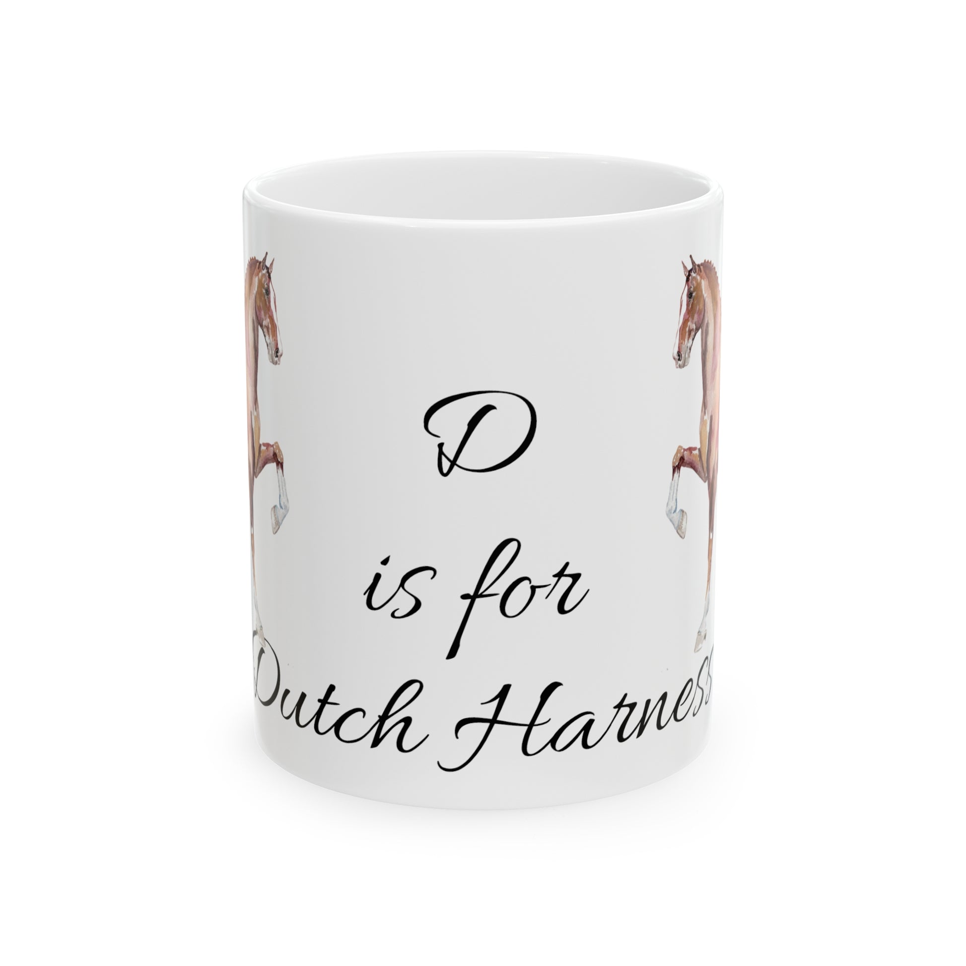 D is for Dutch Harness Ceramic Mug, 11oz - SonaEquestrian