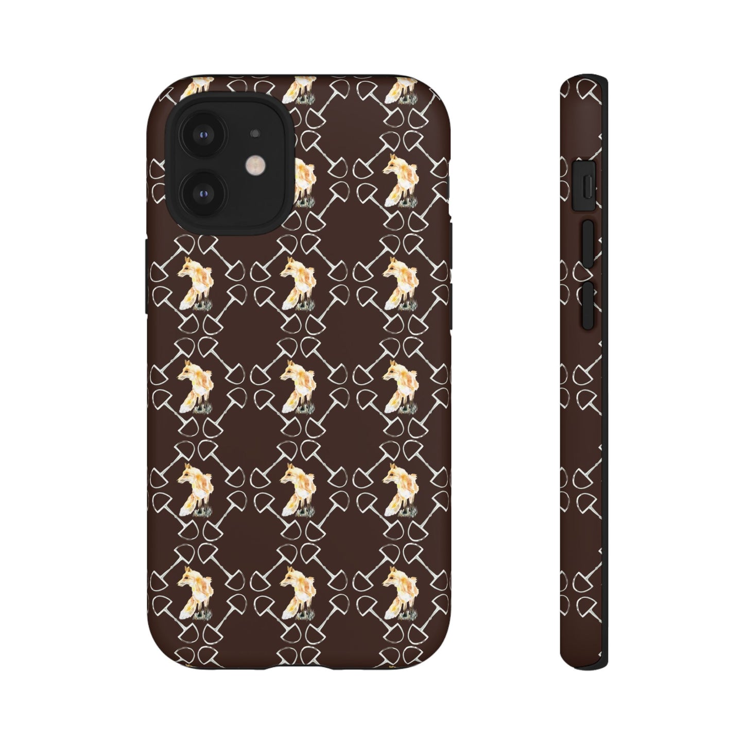 Spring Foxes and Bits in Hazelnut Tough Phone Case