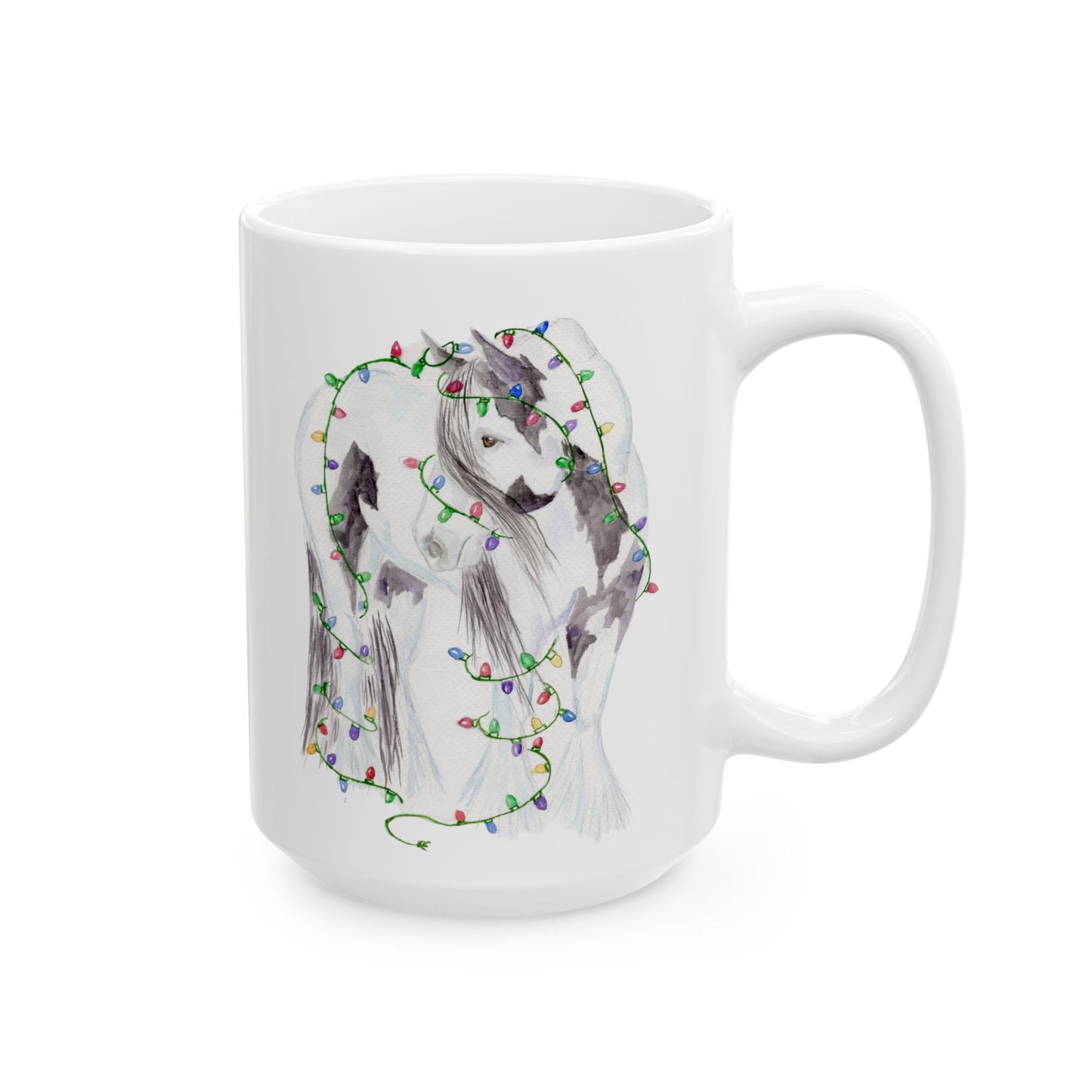 Gypsy Vanner Christmas Lights Mug