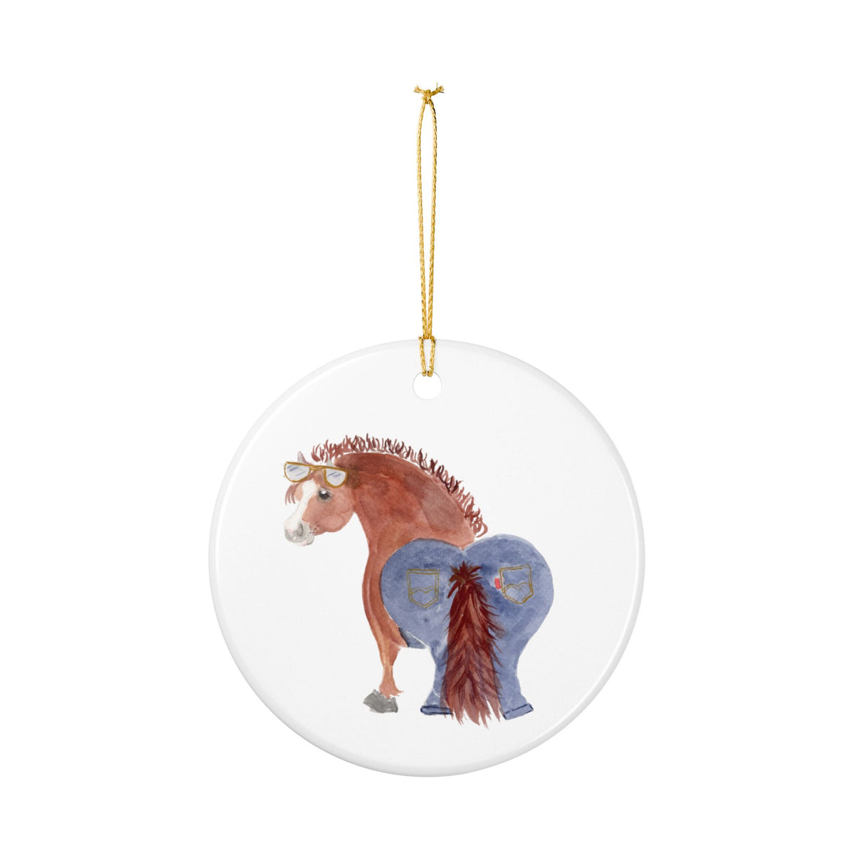 Levis Ceramic Ornament — Cute Black Pony Holiday Decoration