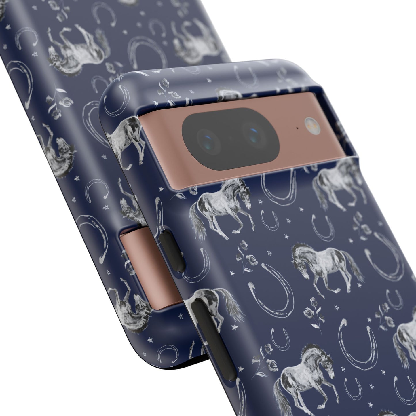 Lucky Mustang Tough Phone Case in Navy