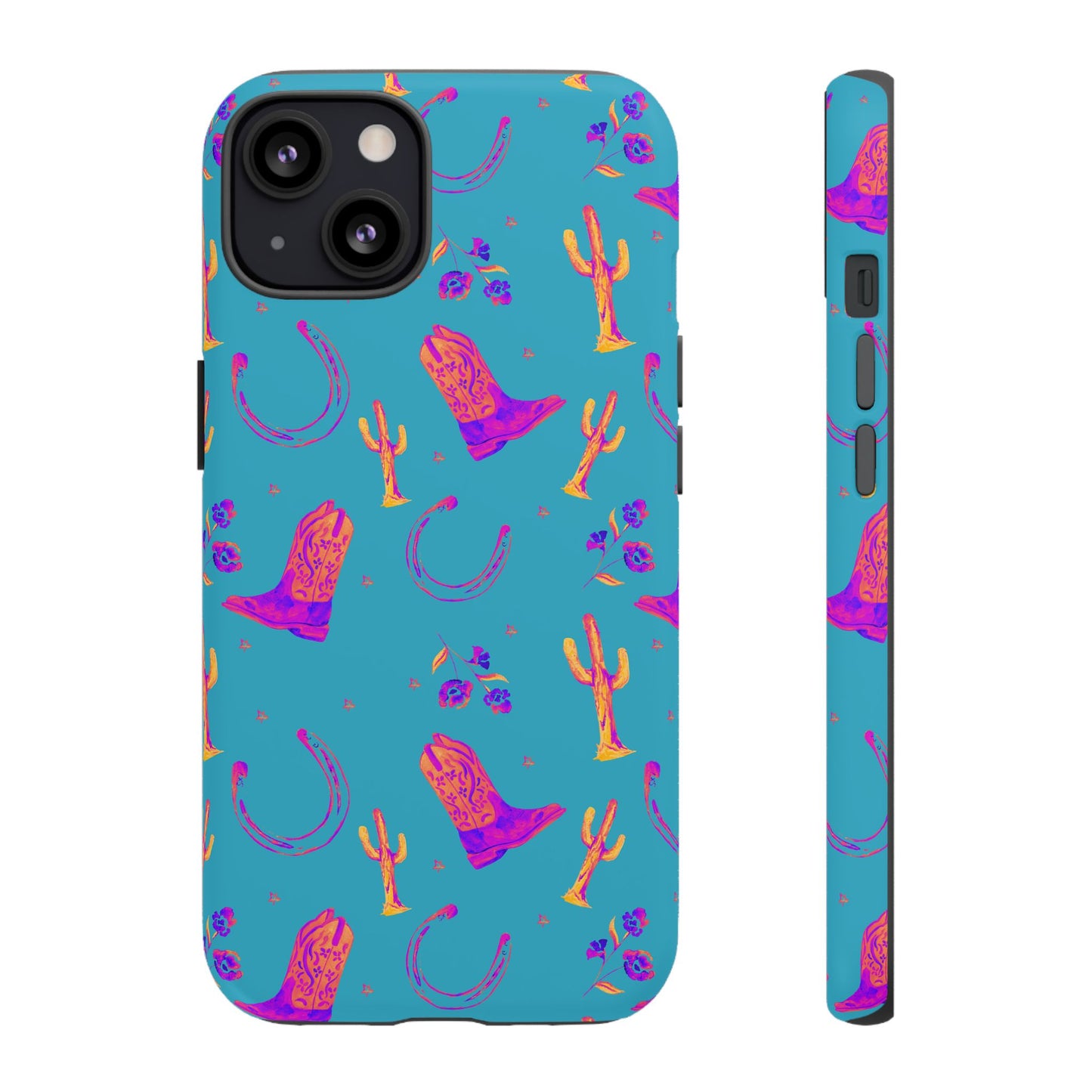 Lucky Boots in Teal Tough Phone Case