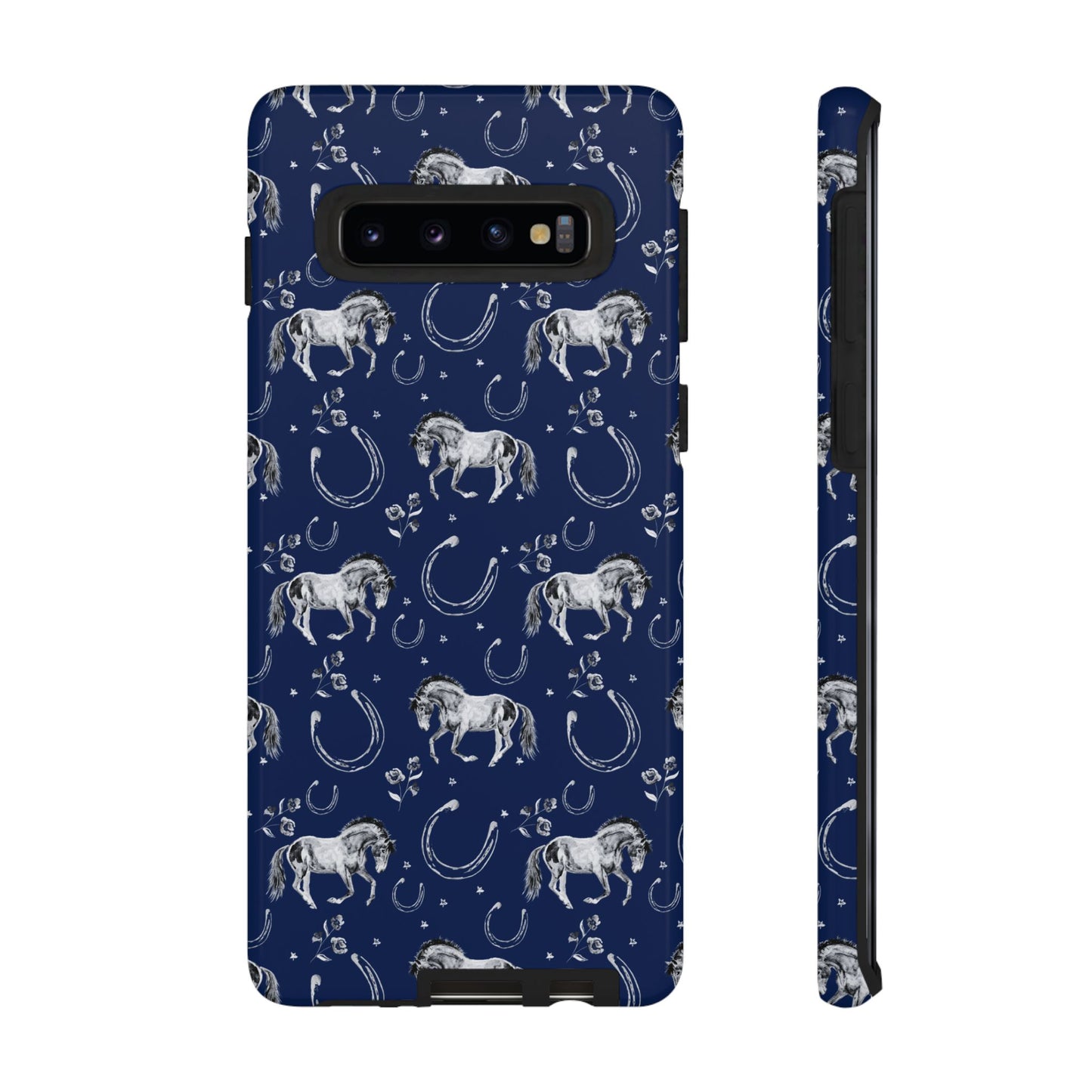 Lucky Mustang Tough Phone Case in Navy