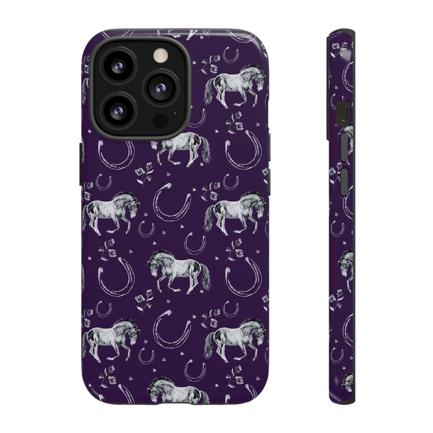 Lucky Mustang in Dark Purple Tough Phone Case