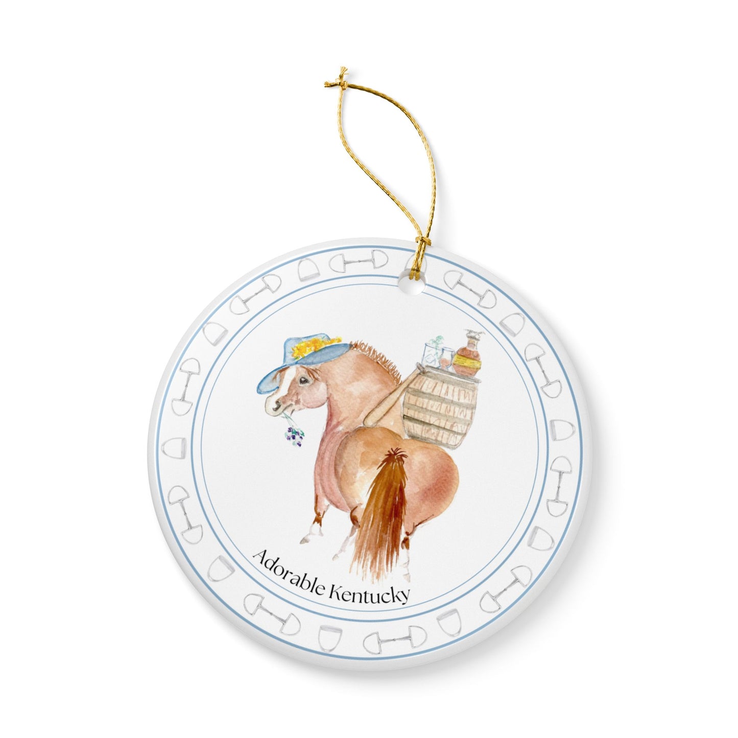 Adorable Kentucky Ceramic Ornaments, Custom Holiday Decor, 2-Sided Christmas Ornament, Unique Gift, Home Decoration, Keepsake