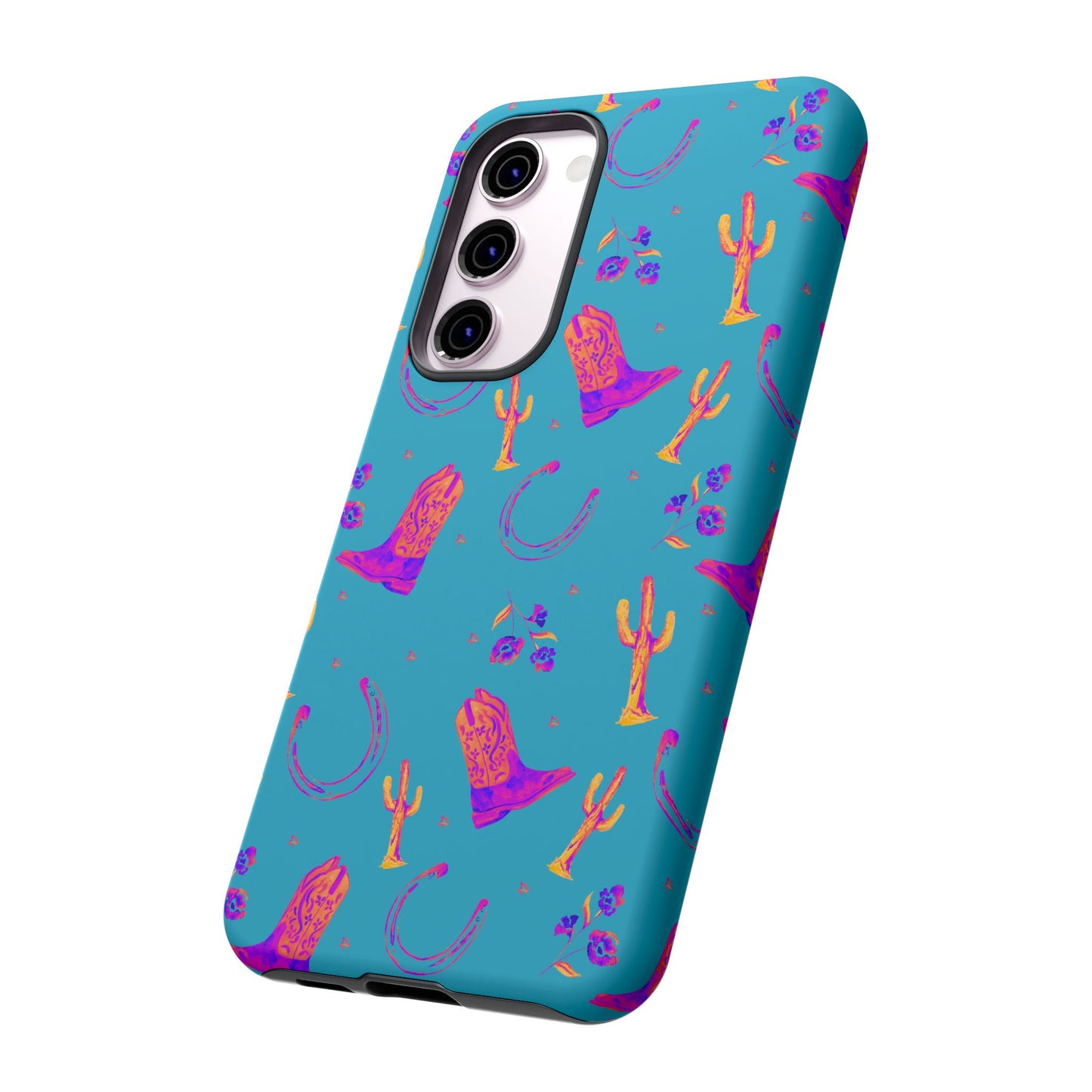 Lucky Boots in Teal Tough Phone Case