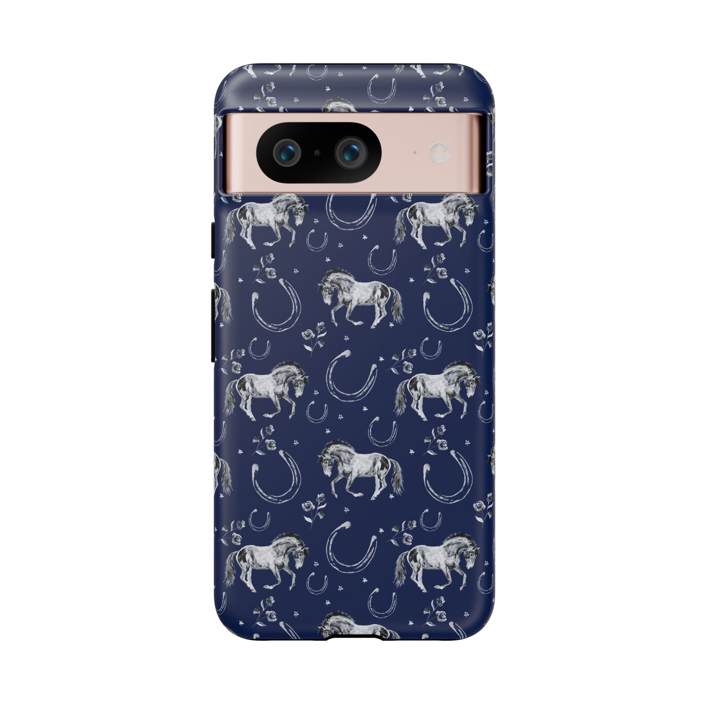 Lucky Mustang Tough Phone Case in Navy