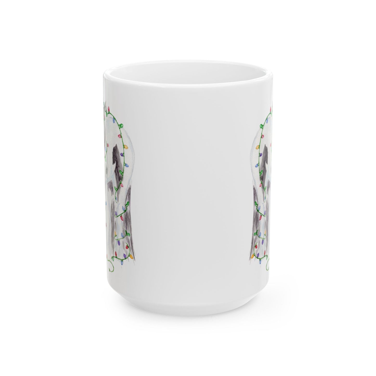 Gypsy Vanner Christmas Lights Mug