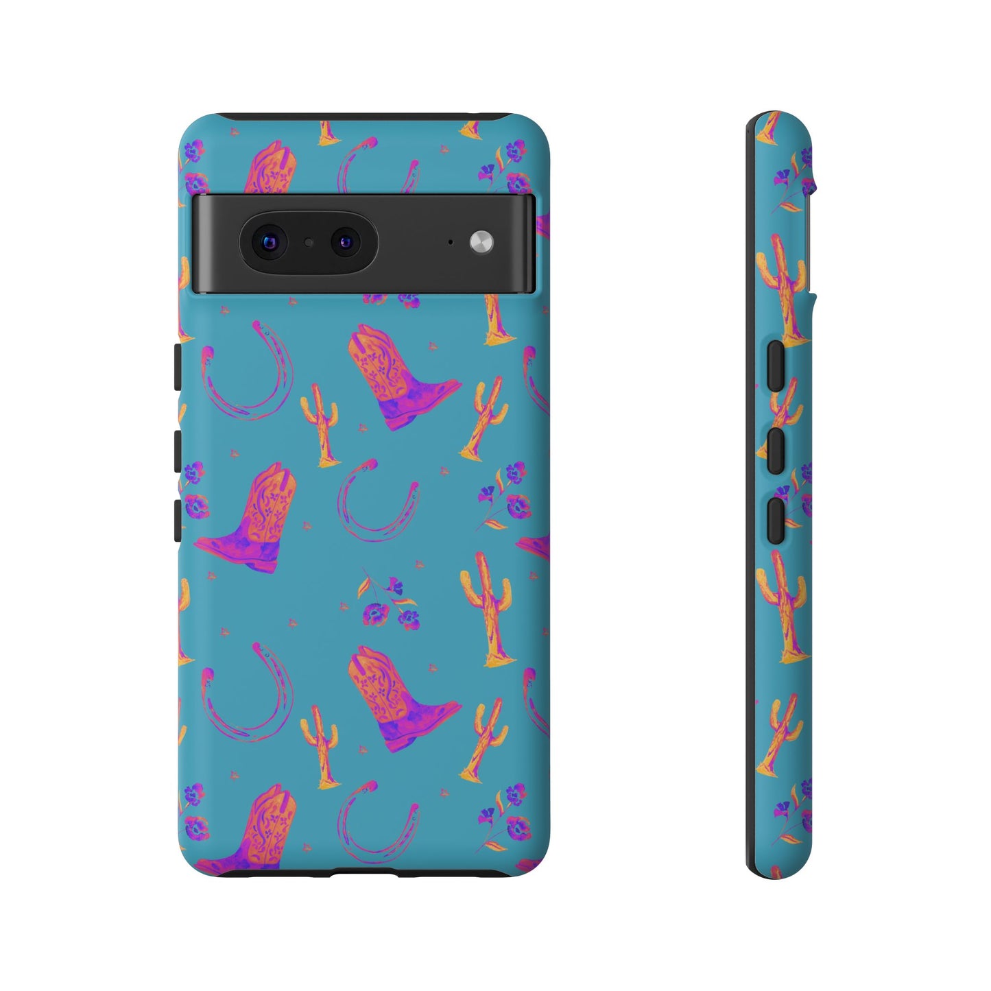 Lucky Boots in Teal Tough Phone Case