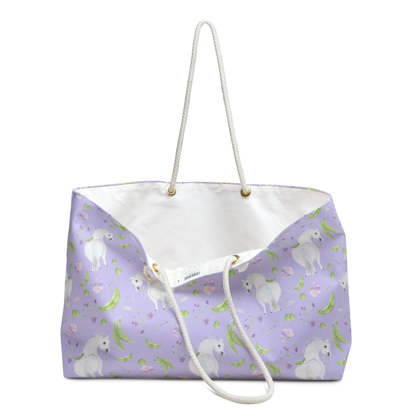 Equestrian Weekender Bag -Adorable little Pea Pod - Stylish Travel Tote for Horse Lovers