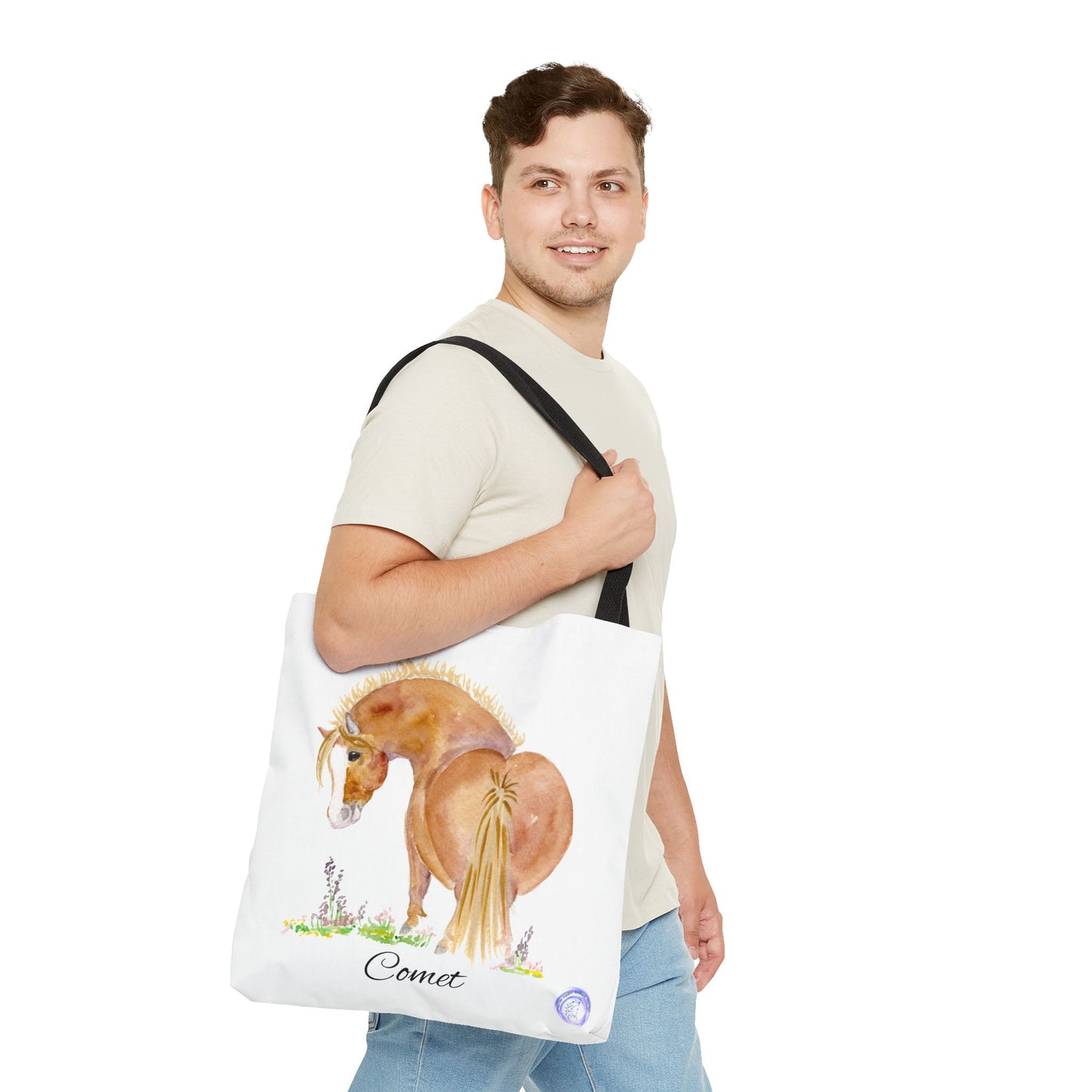 Adorable little Comet Tote Bag - Whimsical Equestrian Design