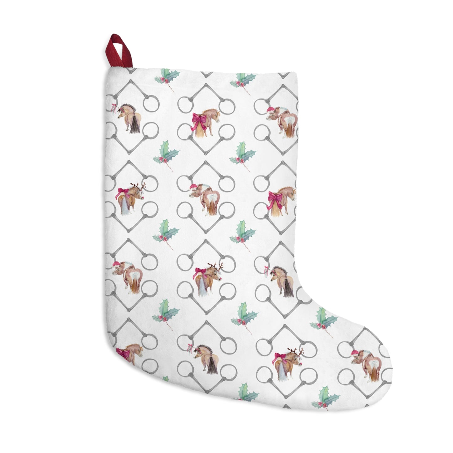 Adorable  Pony Bits and Holly Christmas Stockings