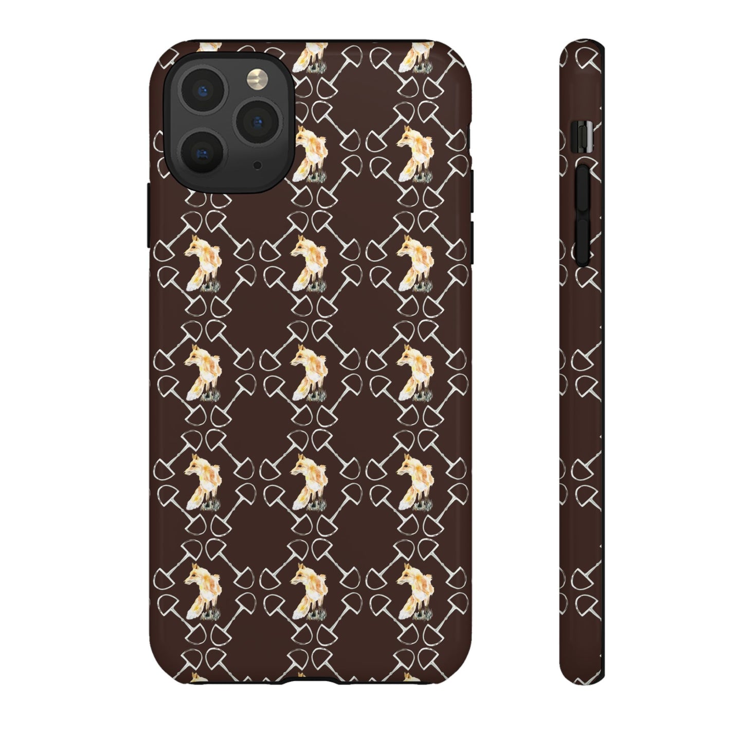 Spring Foxes and Bits in Hazelnut Tough Phone Case