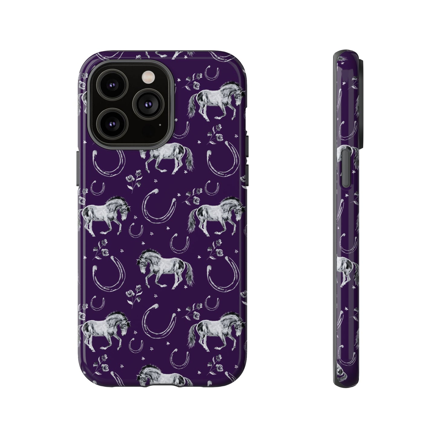 Lucky Mustang in Dark Purple Tough Phone Case