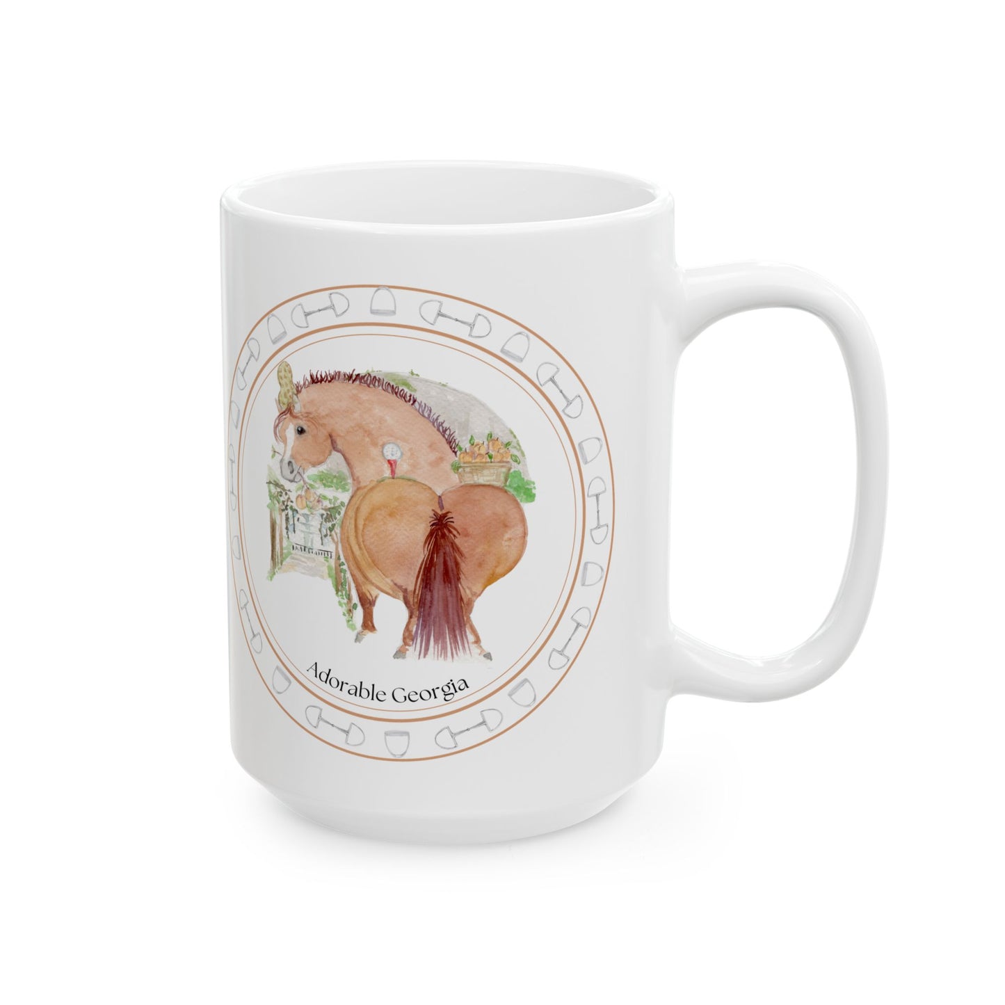 Adorable Georgia  Mug — 'She’s Got Her Peaches Picked' Ceramic Coffee Mug