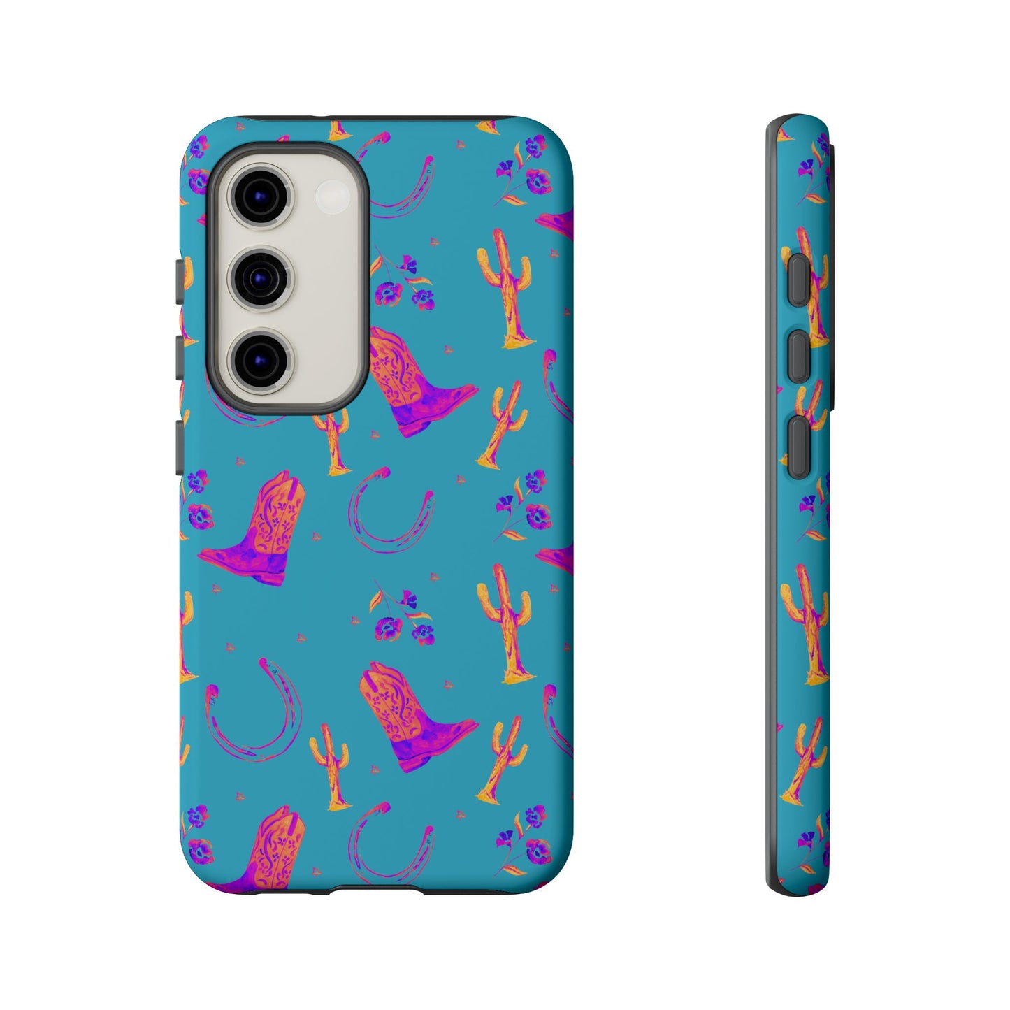 Lucky Boots in Teal Tough Phone Case