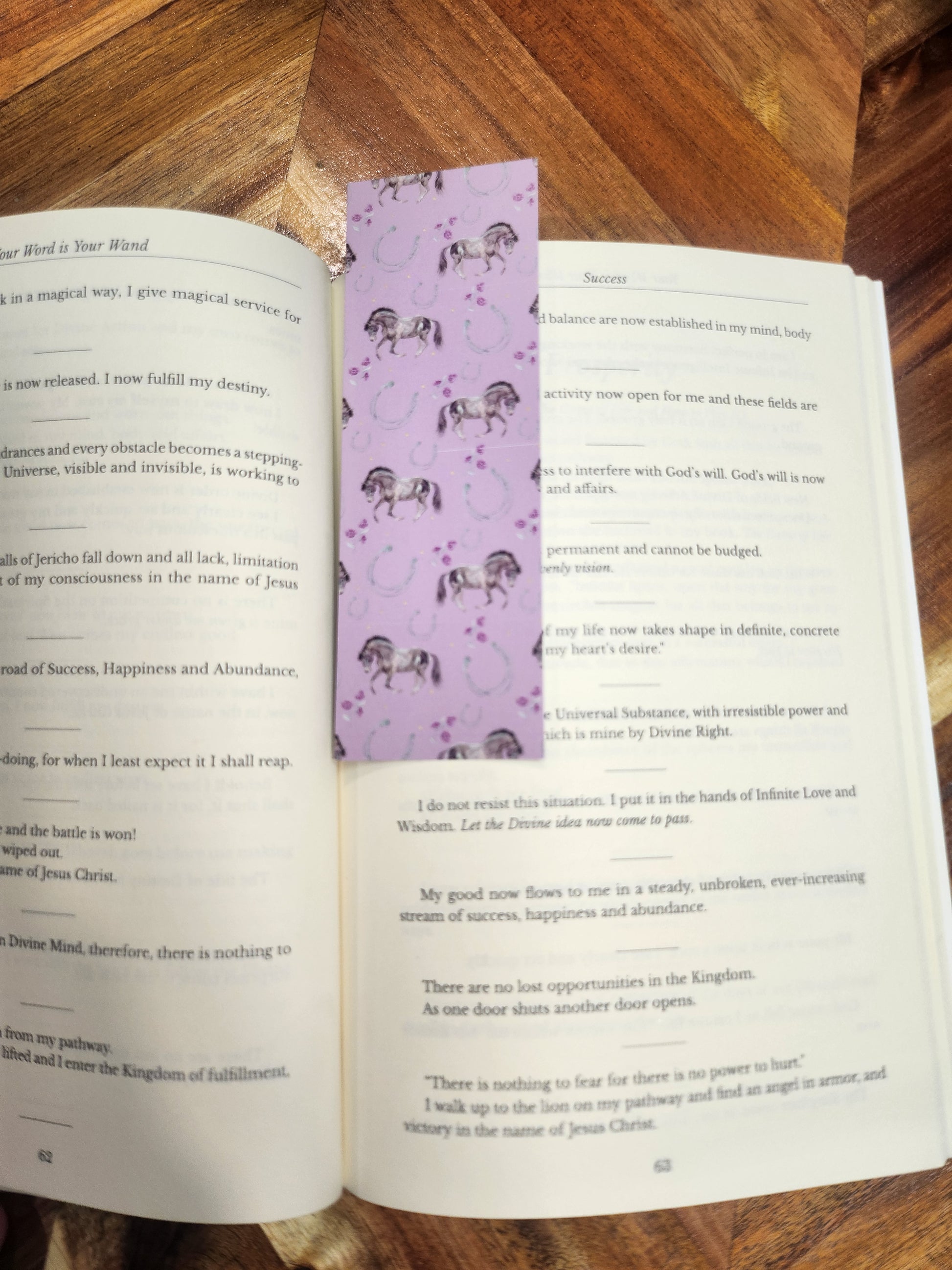 Lucky Mustang Bookmark - Lavender/Blue - SonaEquestrian