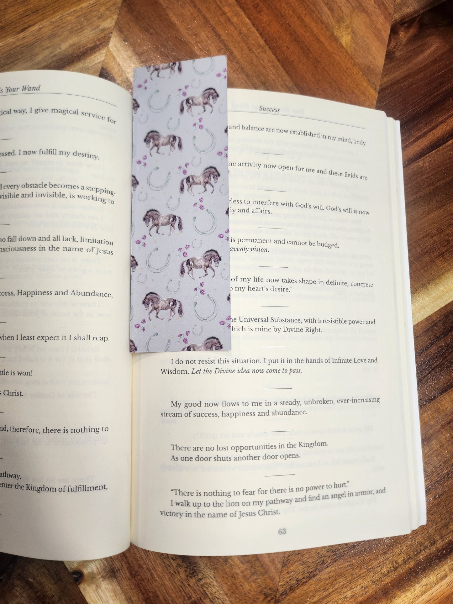 Lucky Mustang Bookmark - Lavender/Blue - SonaEquestrian