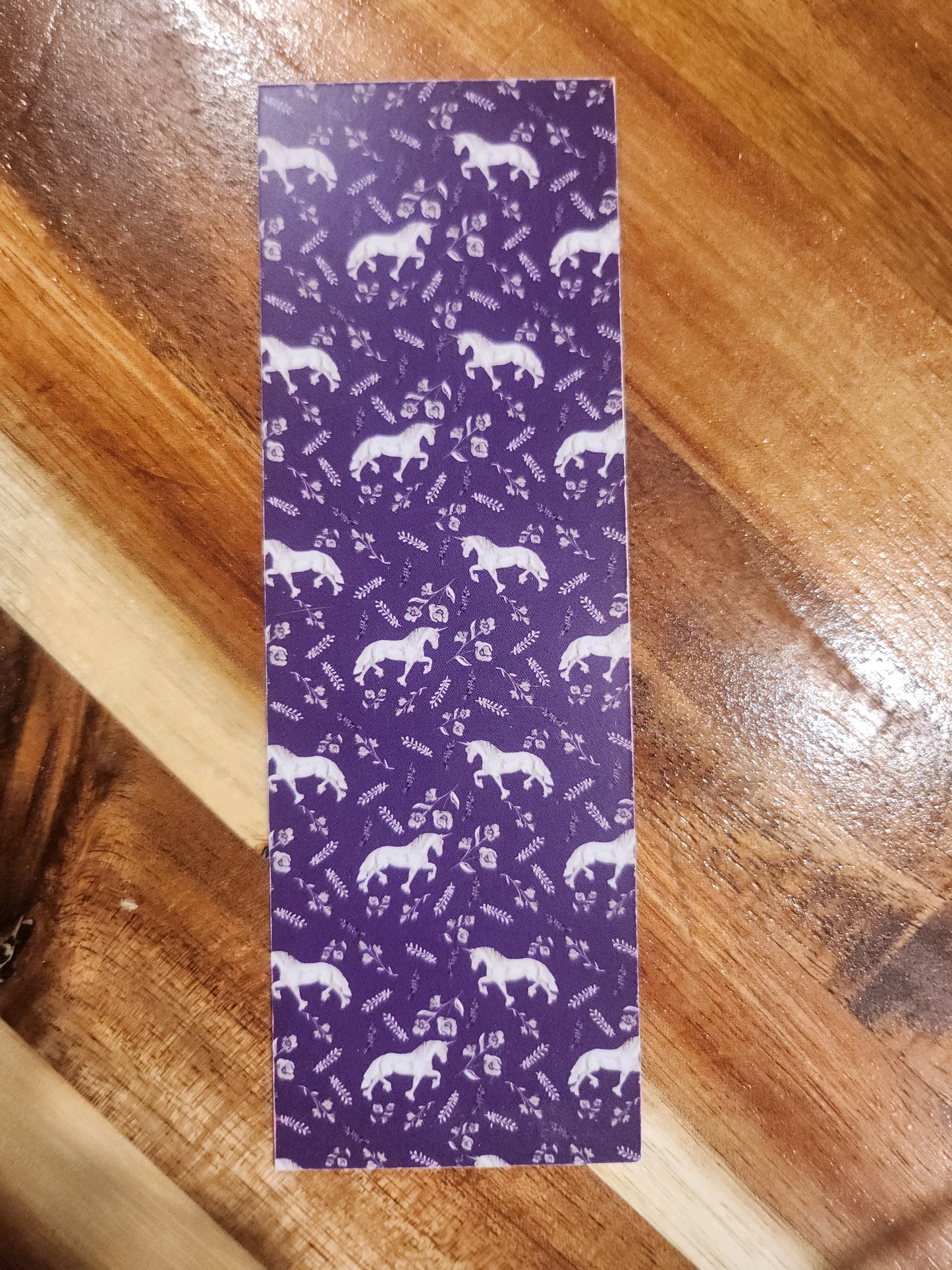 Purple Whimsical Unicorn bookmark